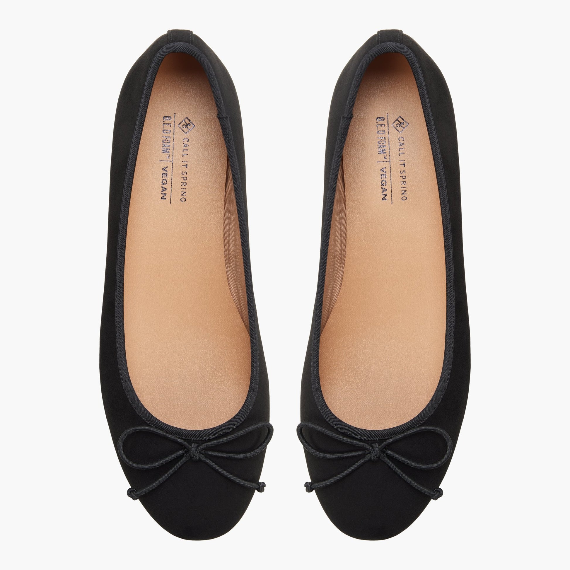 Top-down view of the Black Hunny Ballerinas