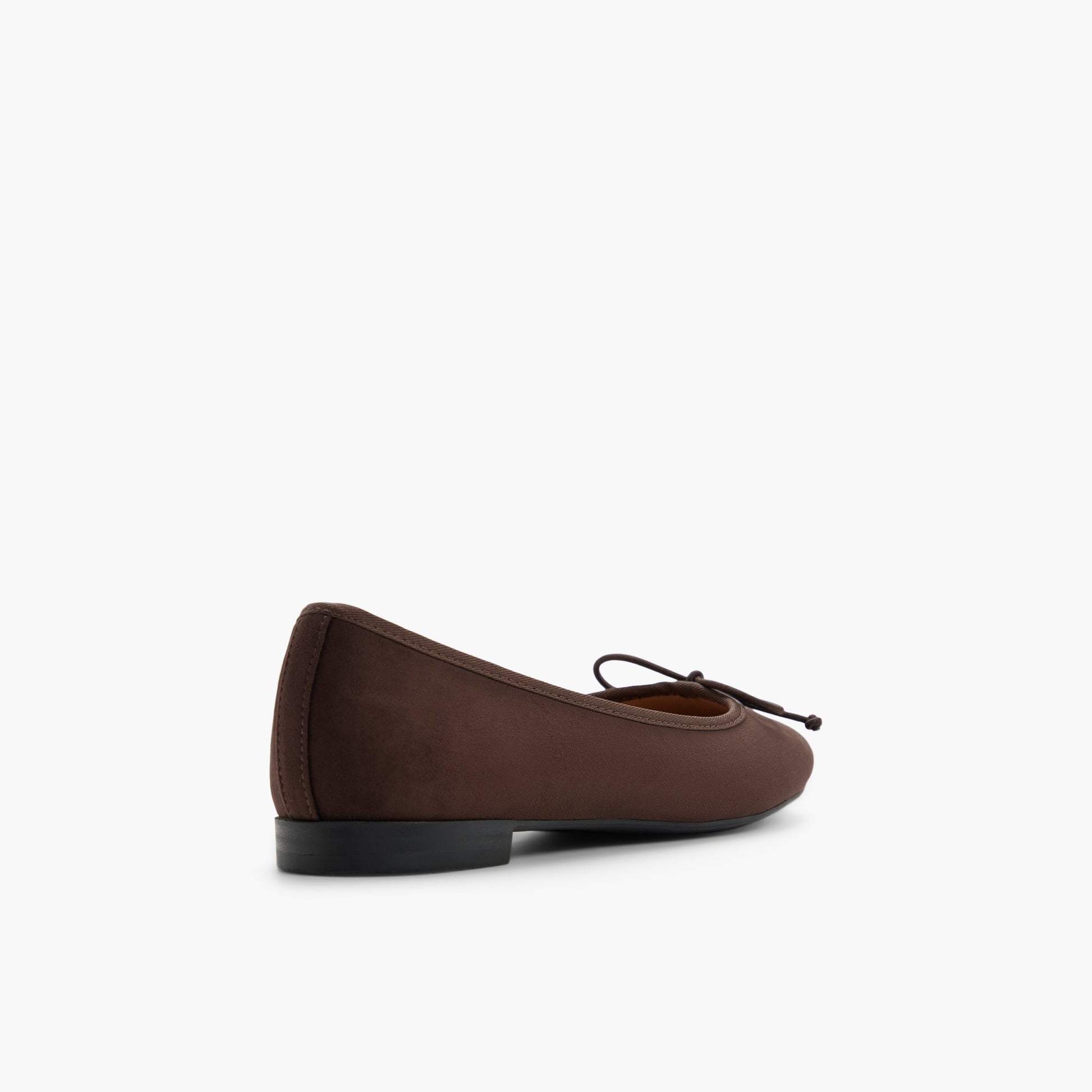Three-quarter angle of Dark brown Hunny Ballerinas's back side