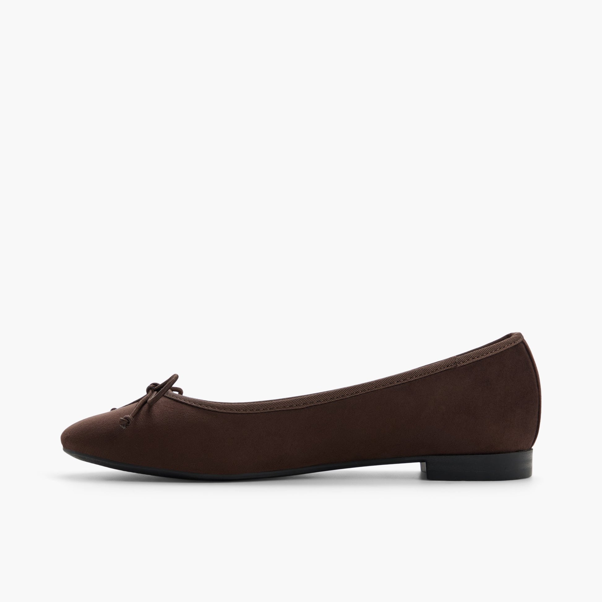 Side view of Dark brown Hunny Ballerinas