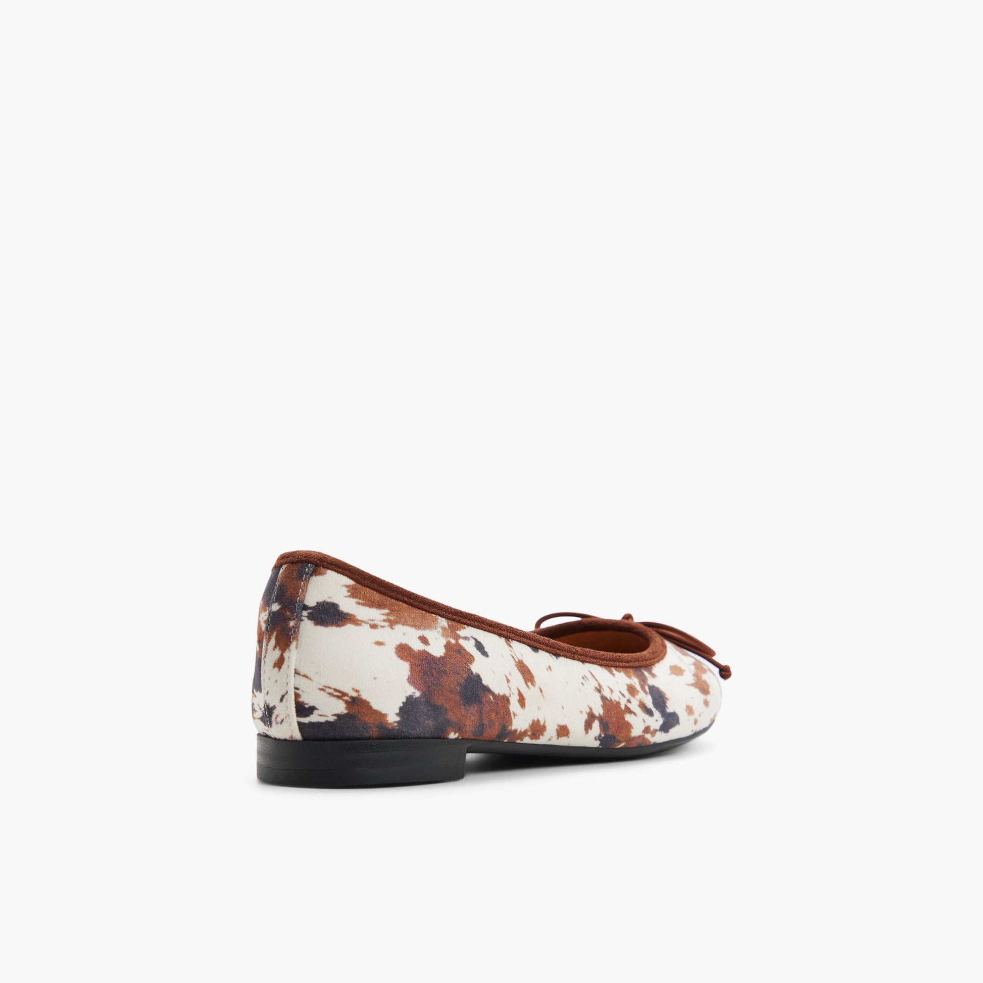 Three-quarter angle of Brown multi Hunny Ballerinas's back side