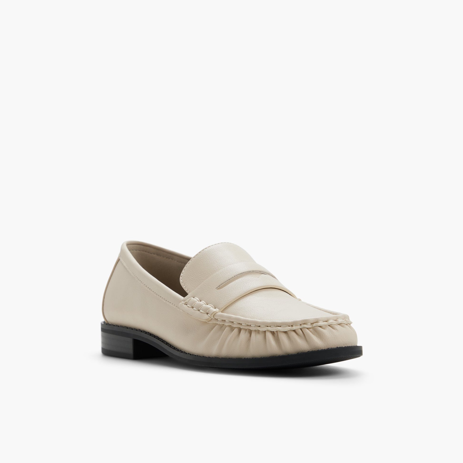 Three-quarter angle of Bone Bobbyy Loafers's front side