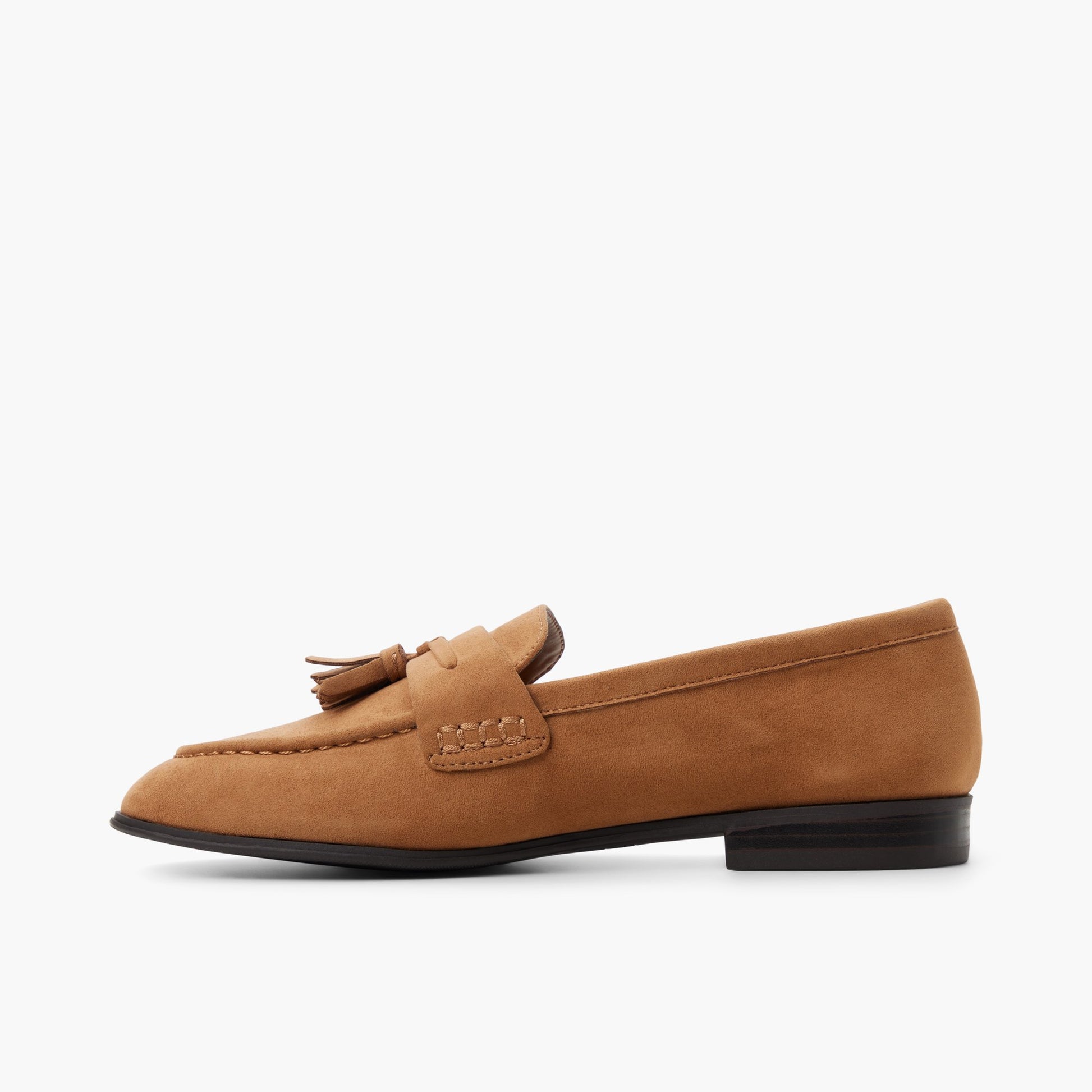 Side view of Dark beige Tibbie Loafers