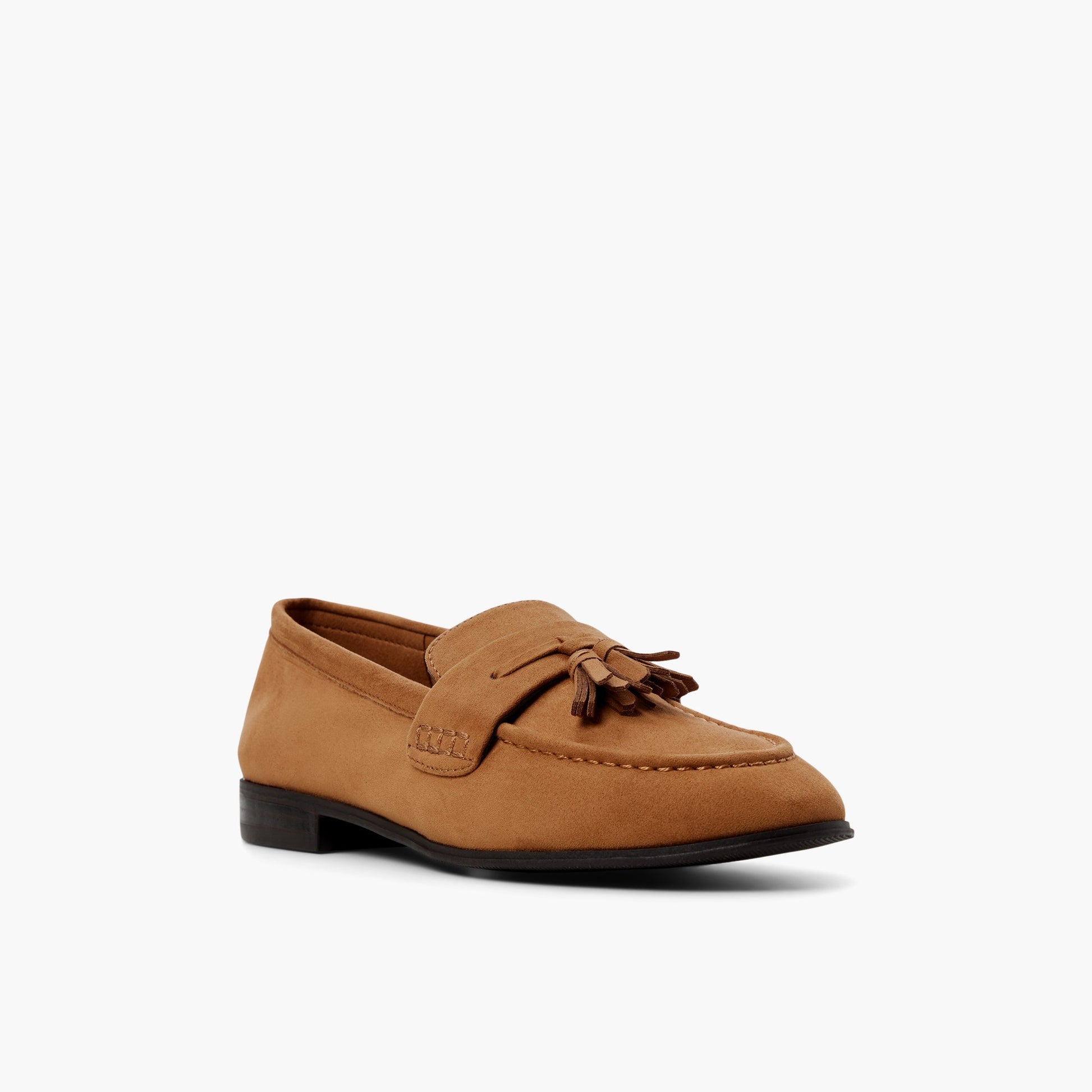 Three-quarter angle of Dark beige Tibbie Loafers's front side
