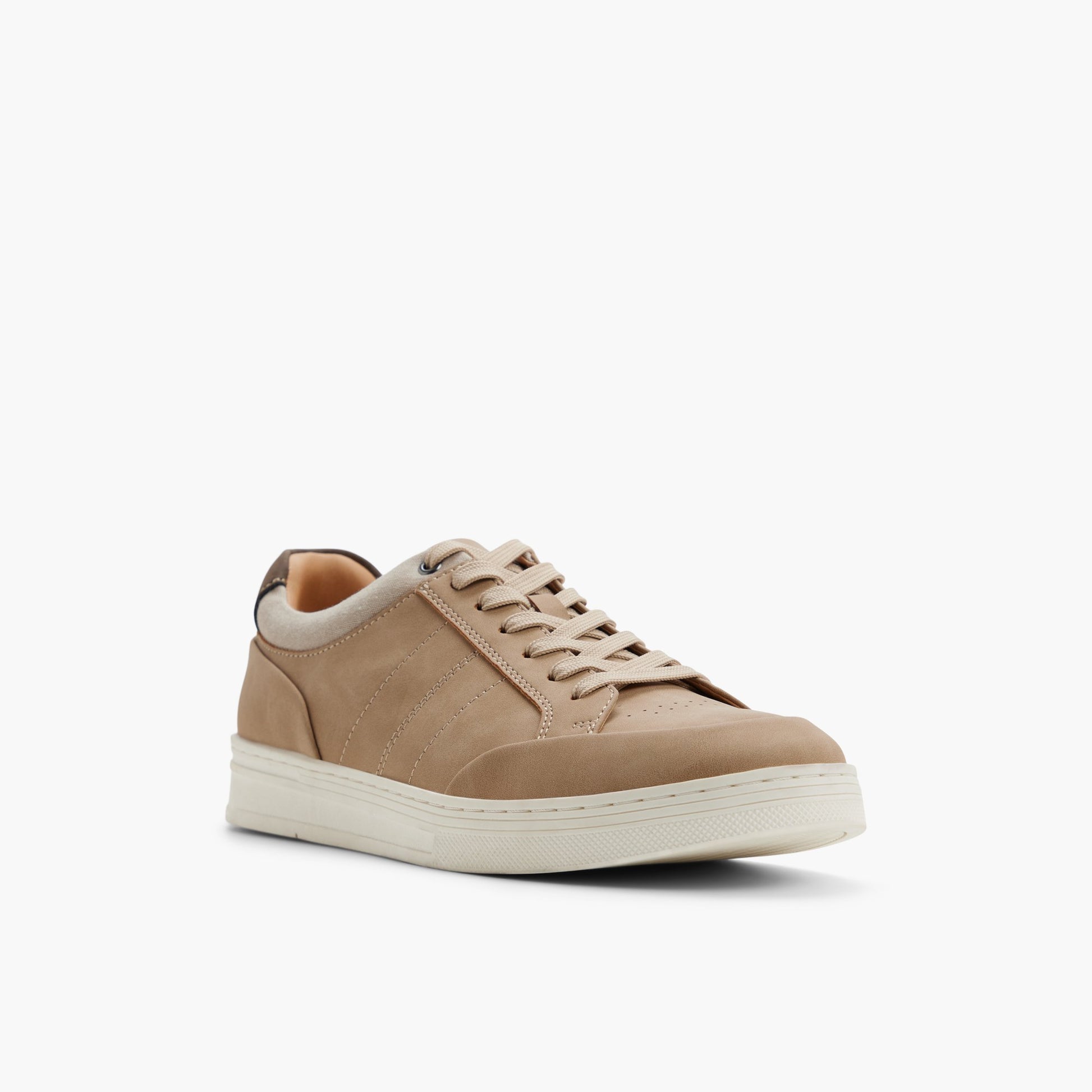 Three-quarter angle of Beige Dunkirk Lace-up Shoes's front side