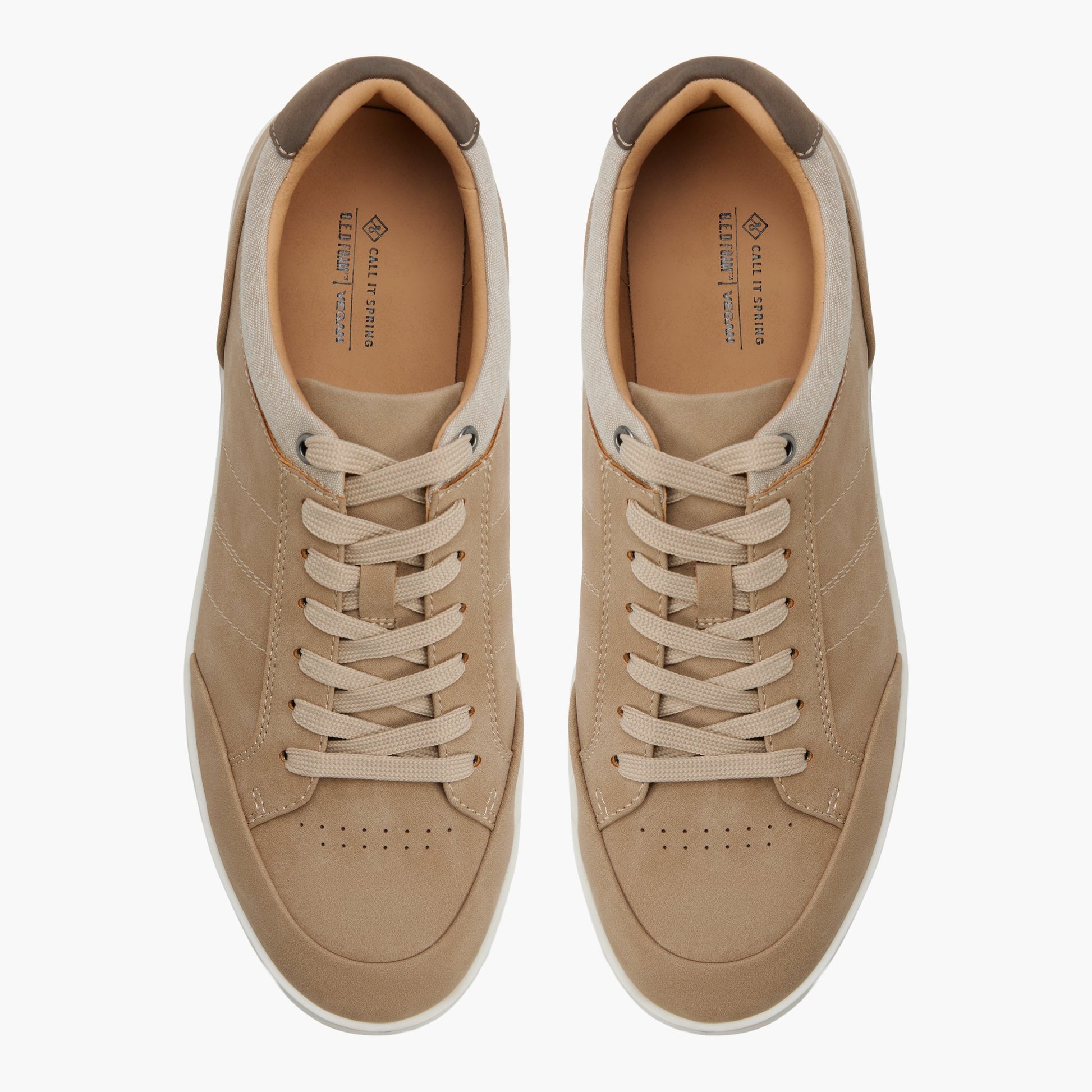 Top-down view of the Beige Dunkirk Lace-up Shoes