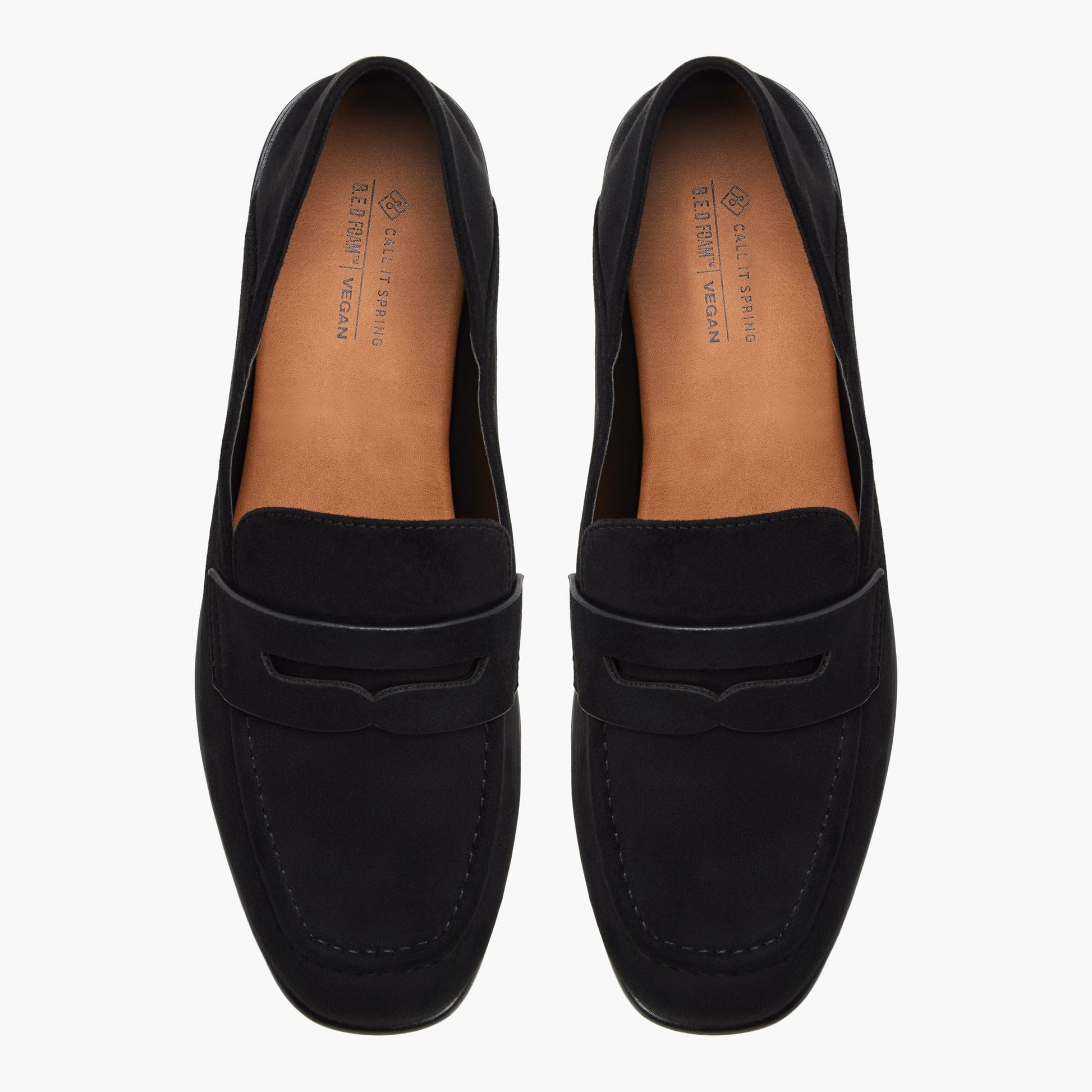 Top-down view of the Black Darry Loafers