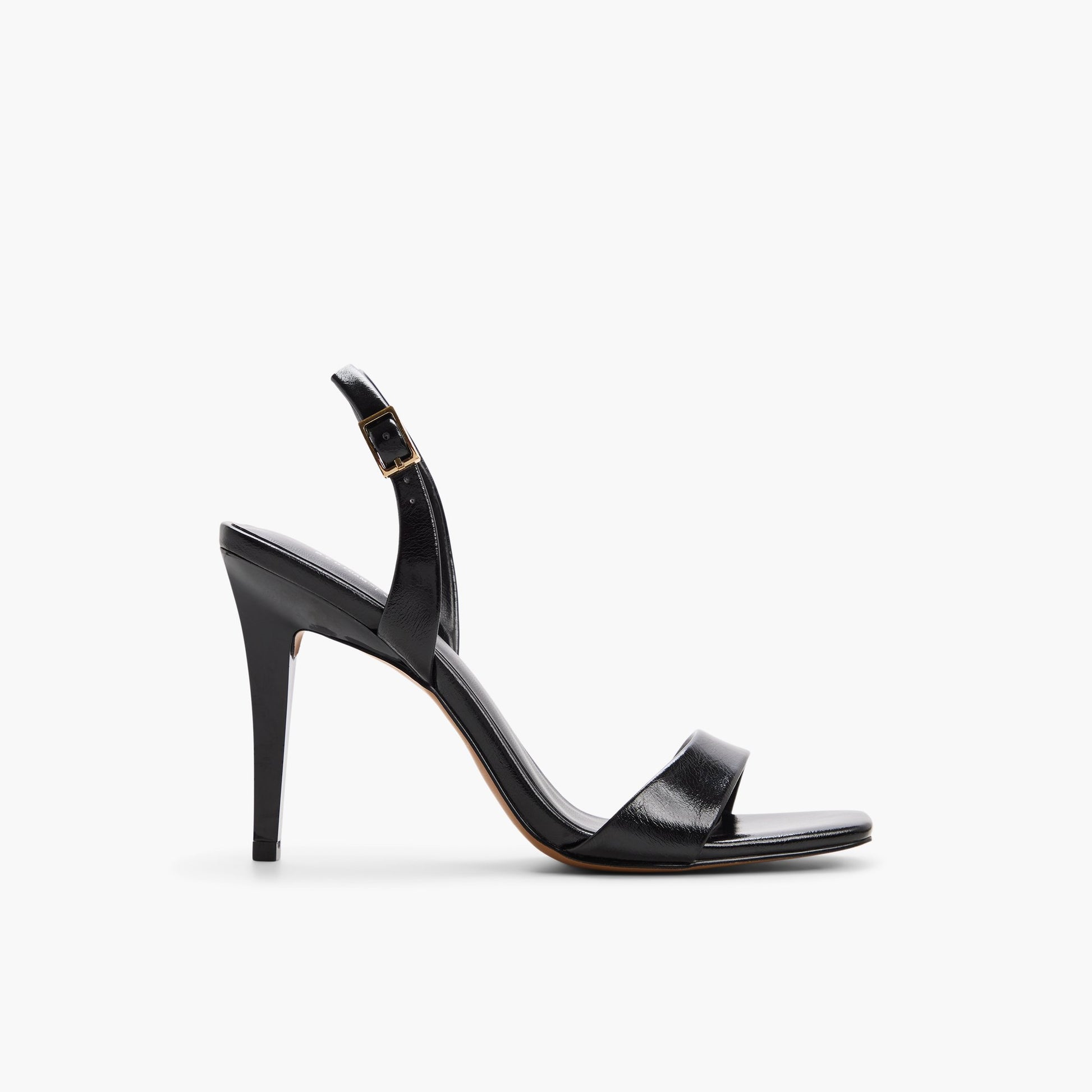Main View of Black Andraya Heeled Sandals for Womens