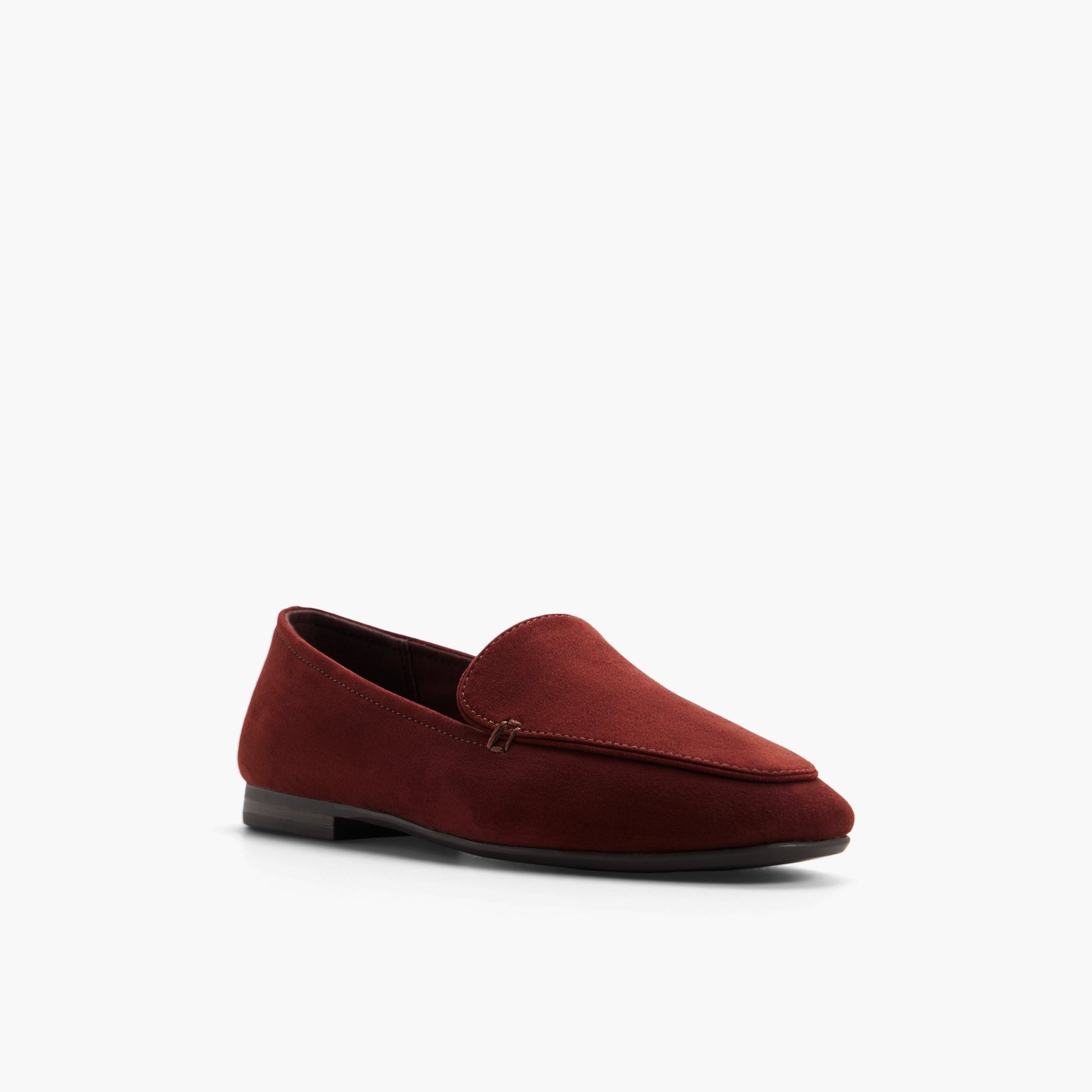 Three-quarter angle of Burgundy Rhiley Loafers's front side