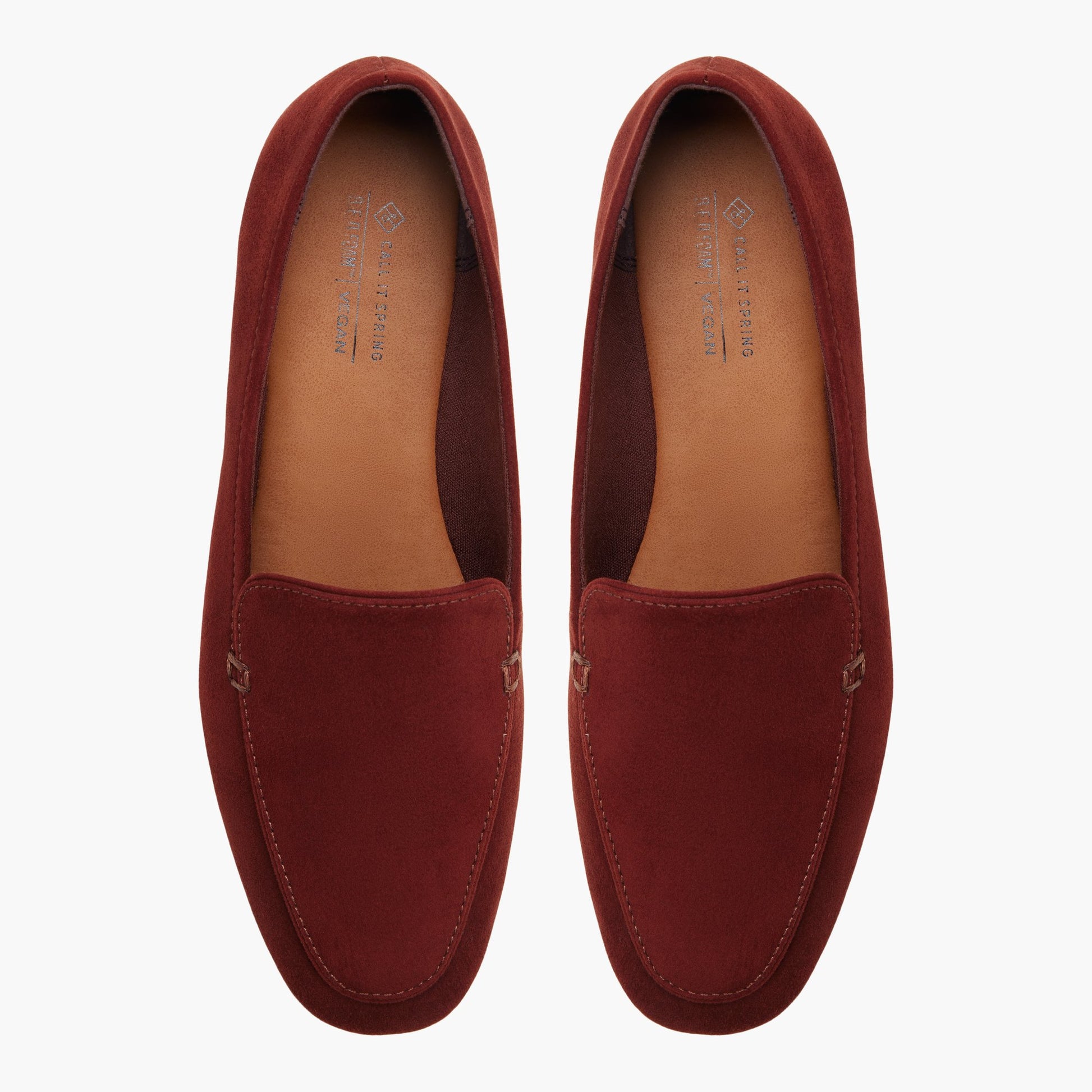 Top-down view of the Burgundy Rhiley Loafers