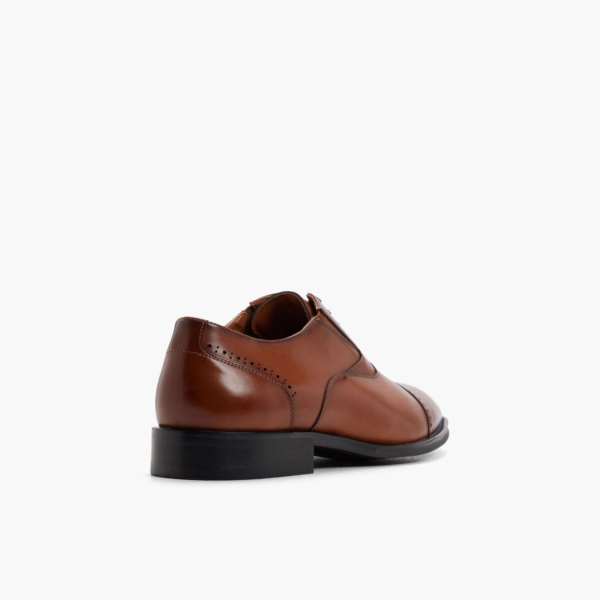 Three-quarter angle of Cognac Stonewell Oxford Shoes's back side