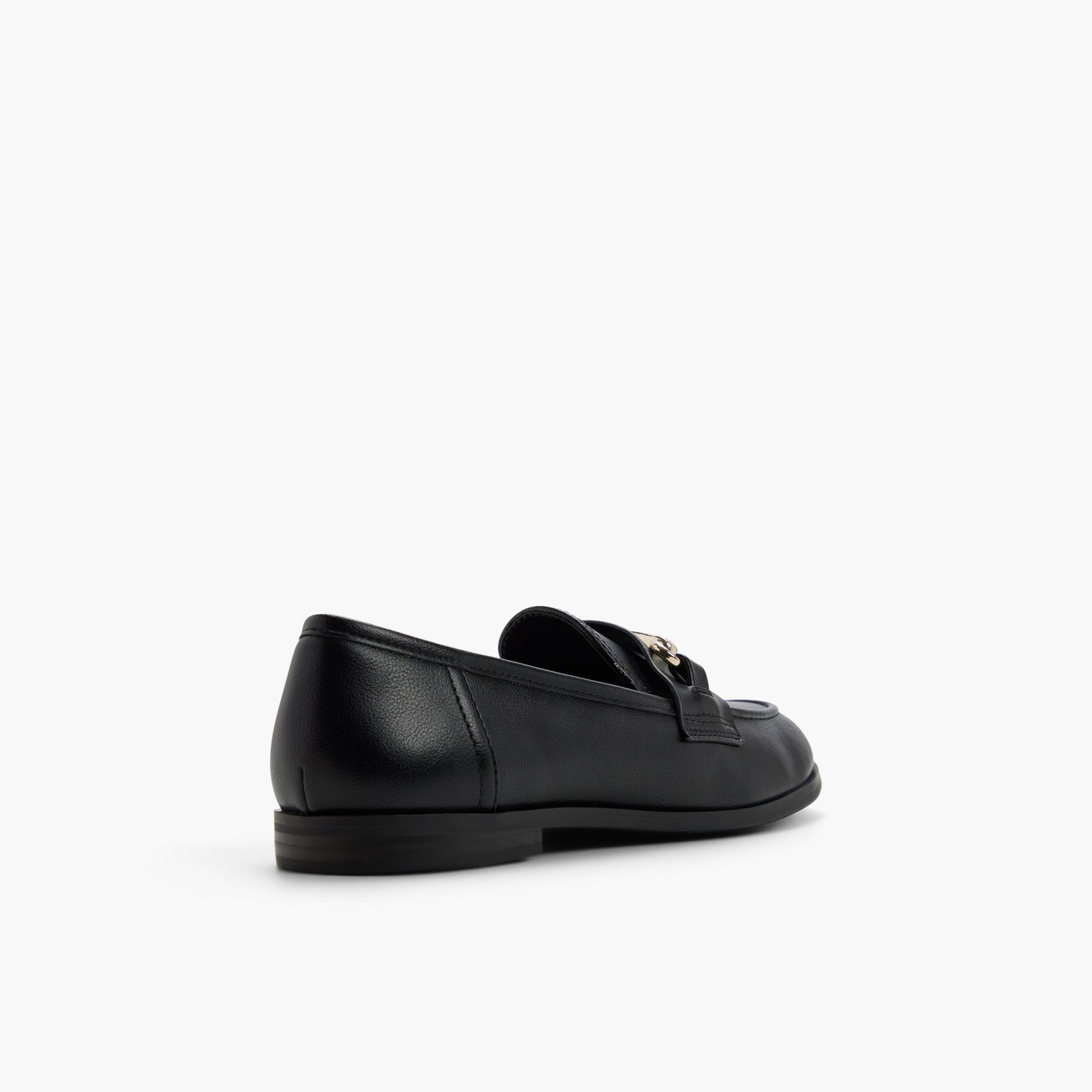 Three-quarter angle of Black Proper Loafers's back side