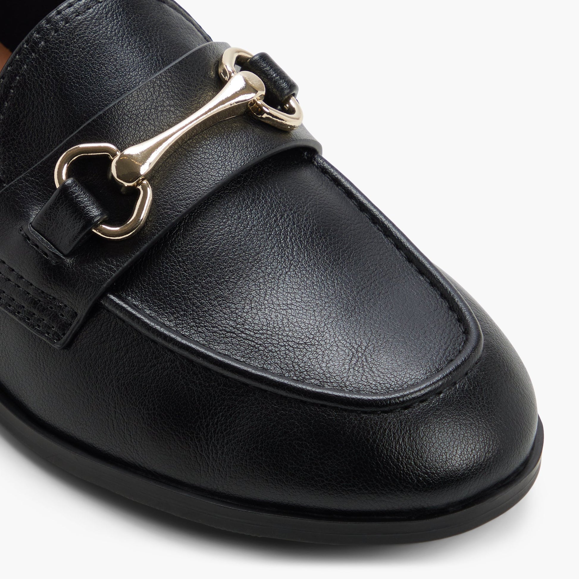 Close-up of the Black Proper Loafers