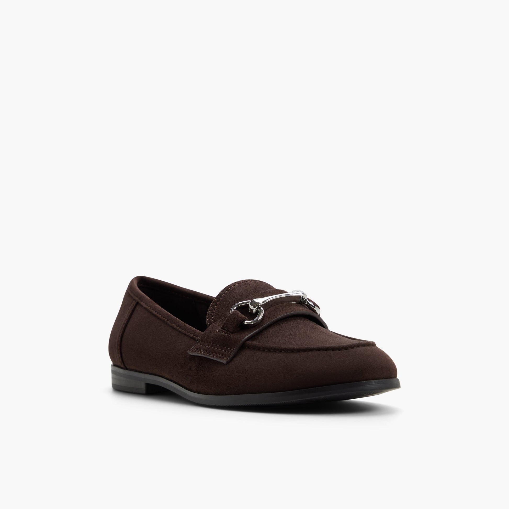 Three-quarter angle of Dark brown Proper Loafers's front side