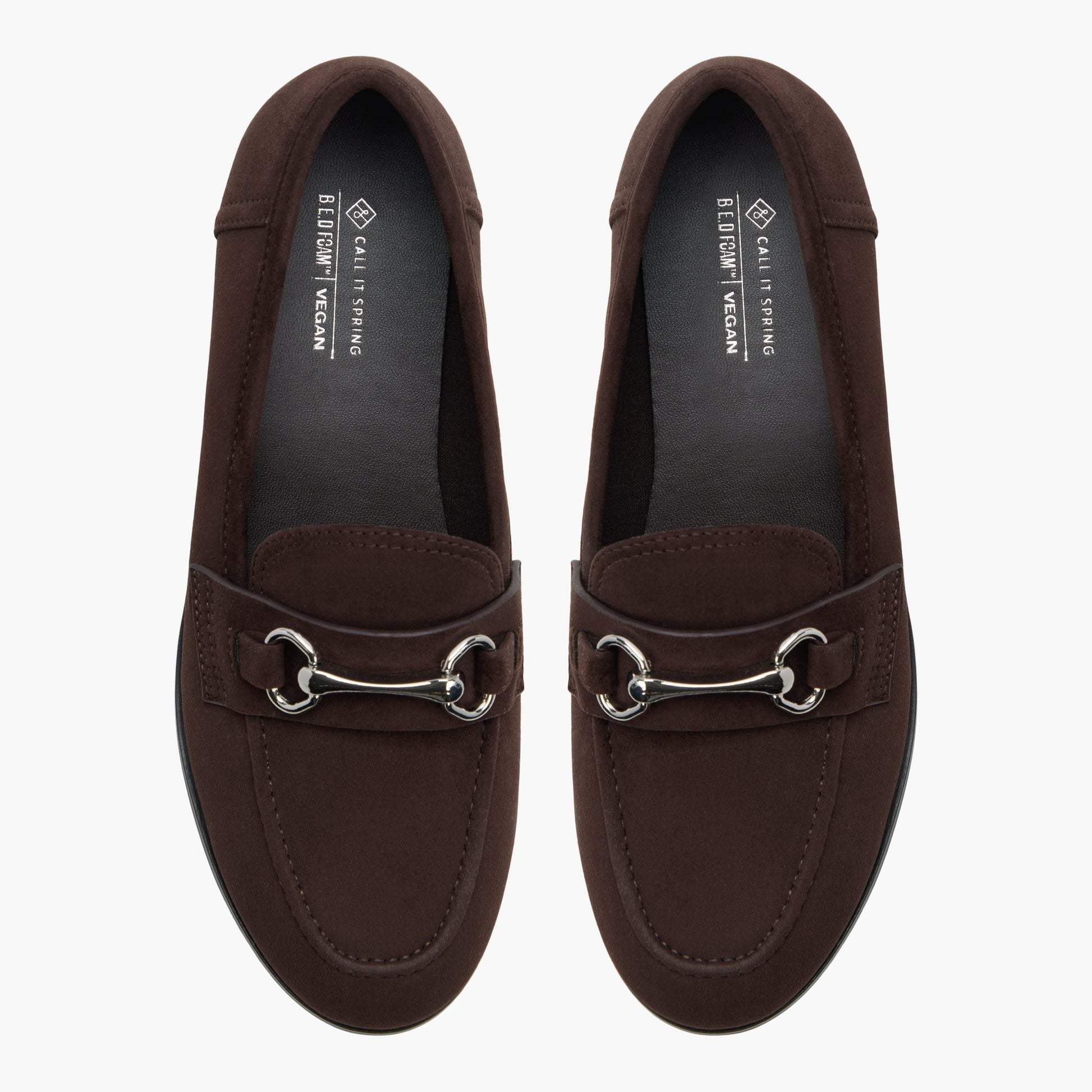 Top-down view of the Dark brown Proper Loafers