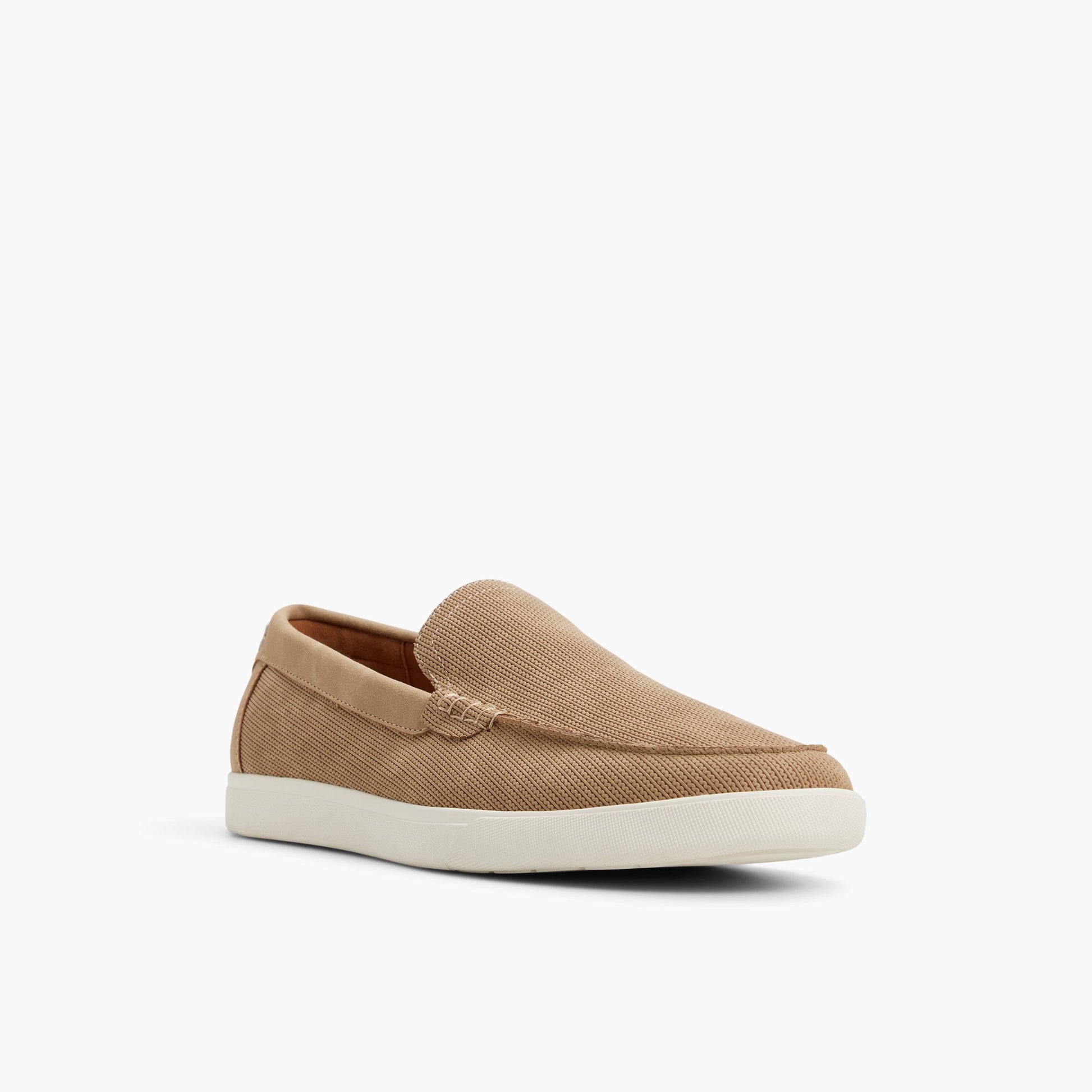 Three-quarter angle of Beige Casabolt Loafers's front side