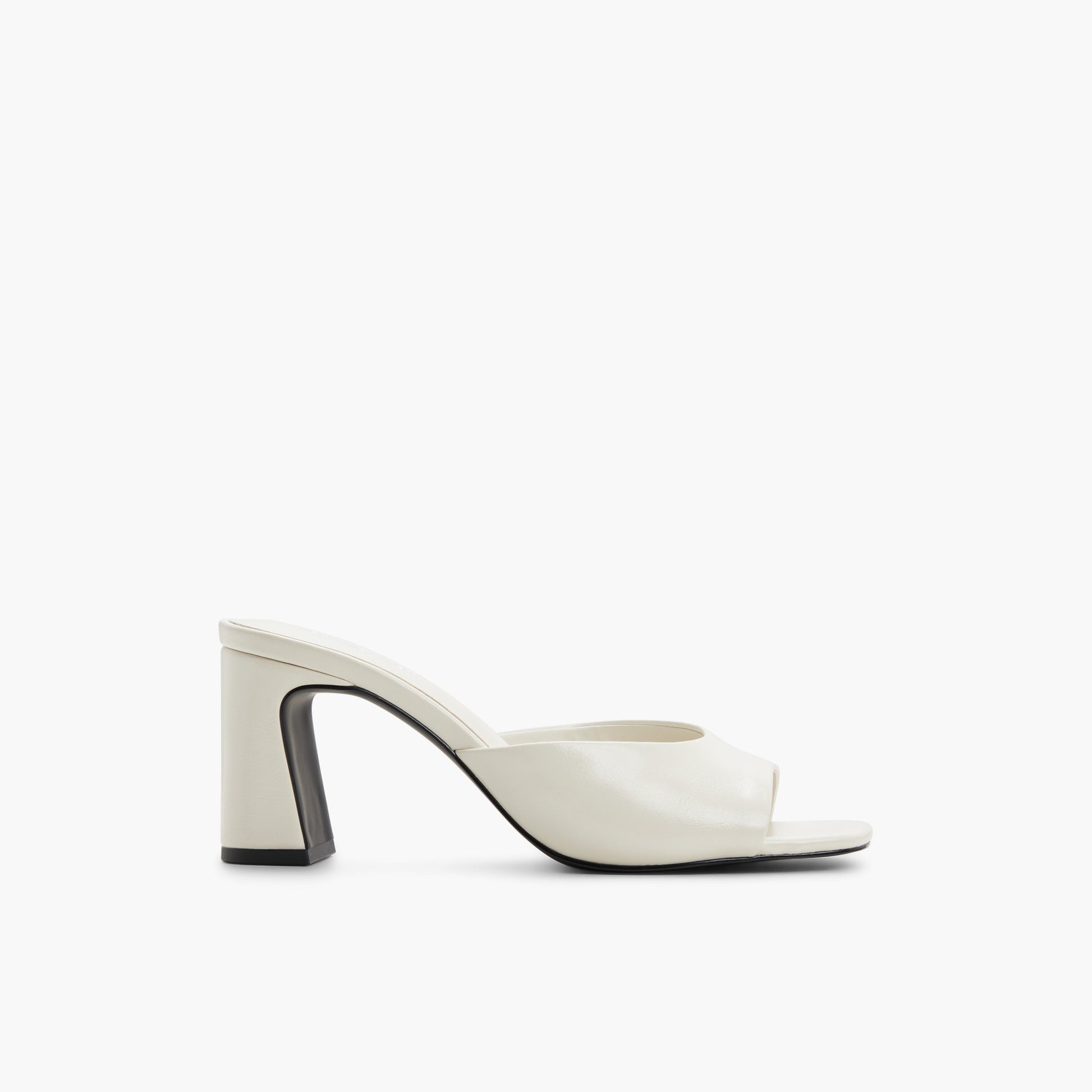 Test FR:Main View of Blanc Anneli Sandales mules à talons for Femmes