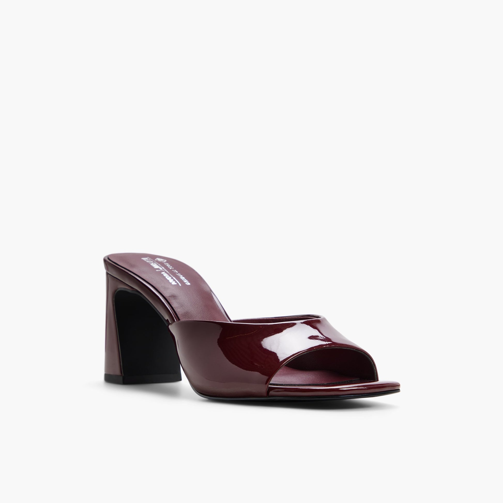 Three-quarter angle of Bordo Anneli Heeled Mule Sandals's front side