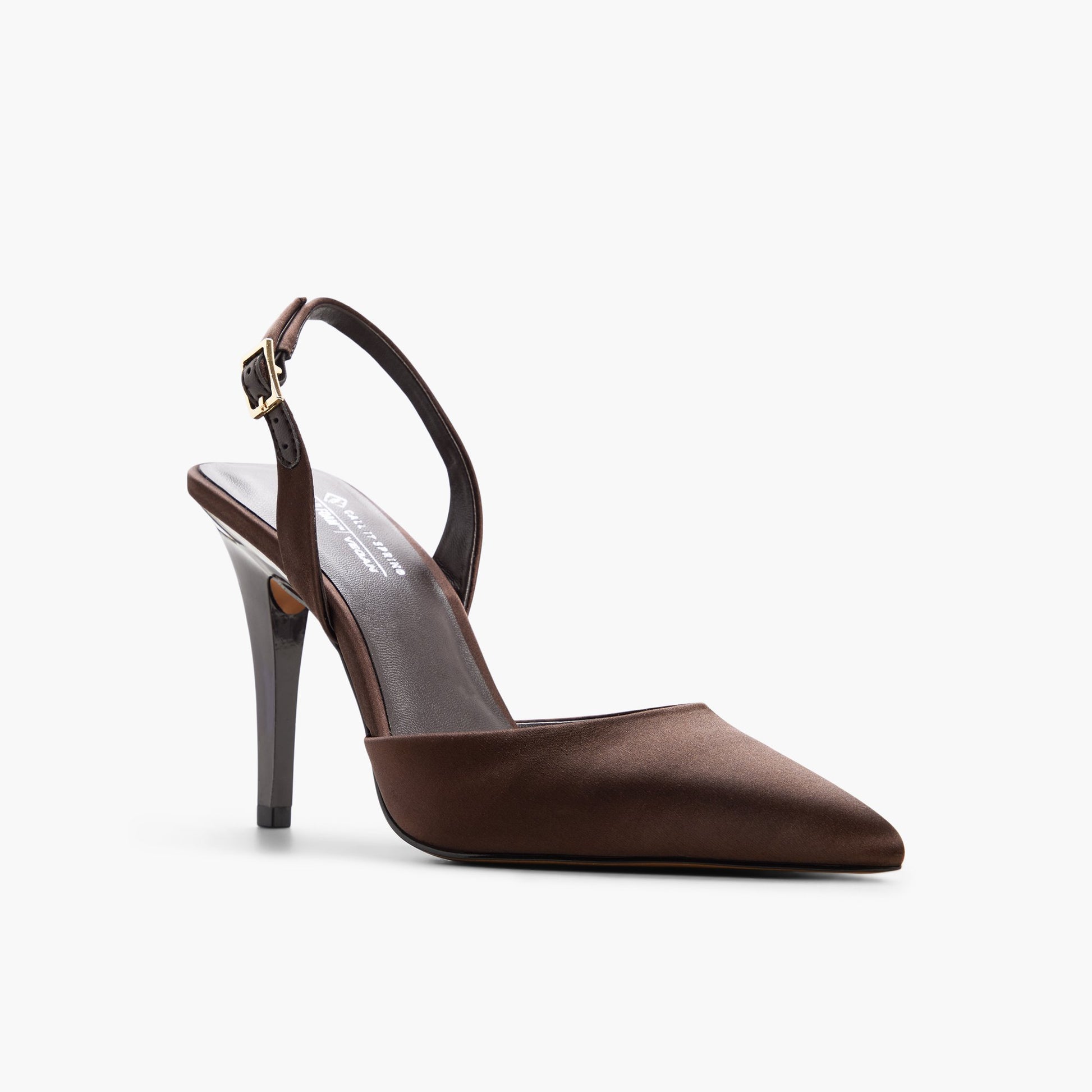 Three-quarter angle of Other brown Demuree Slingback Pumps's front side