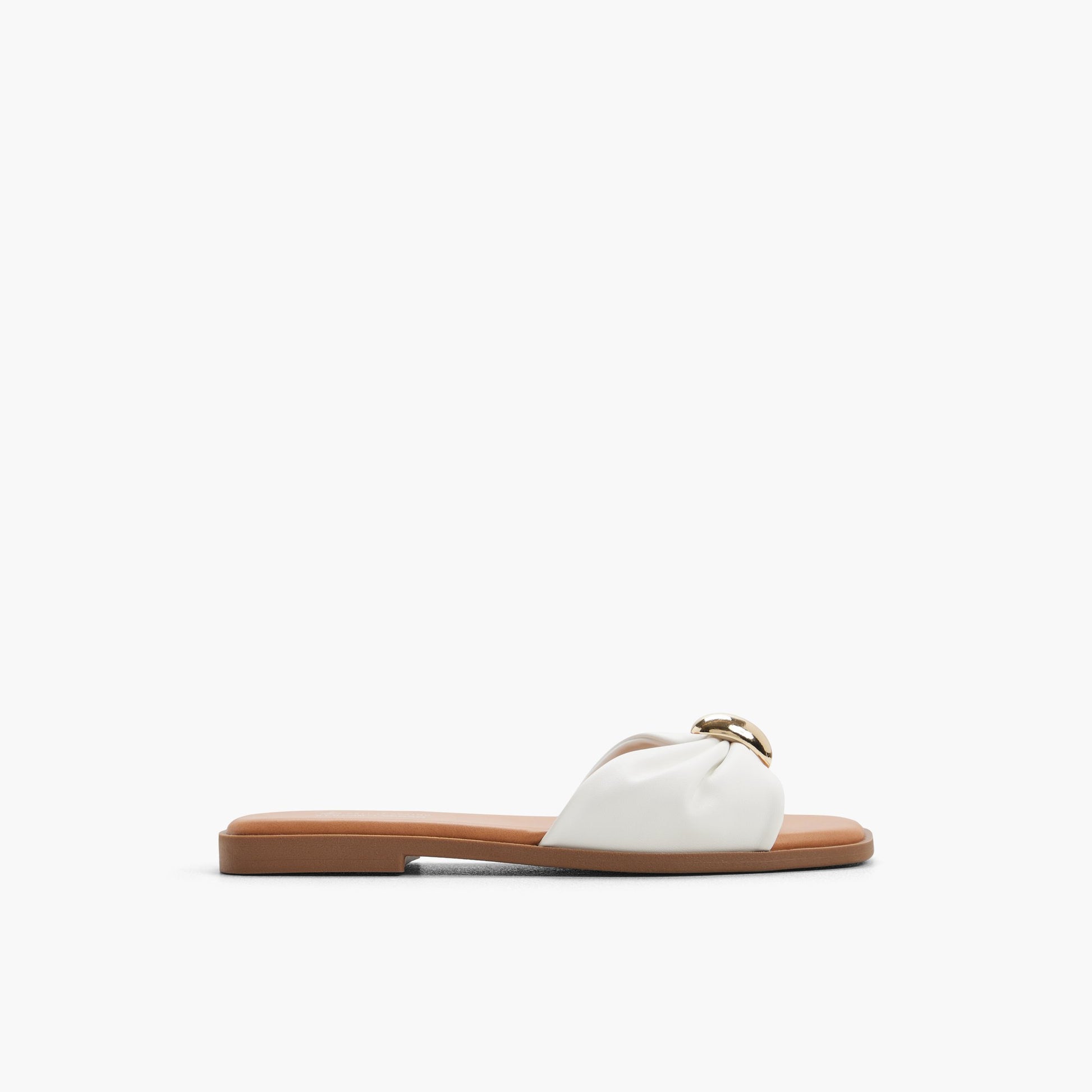Vue principale de Blanc Cammiee Claquettes pour Femmes