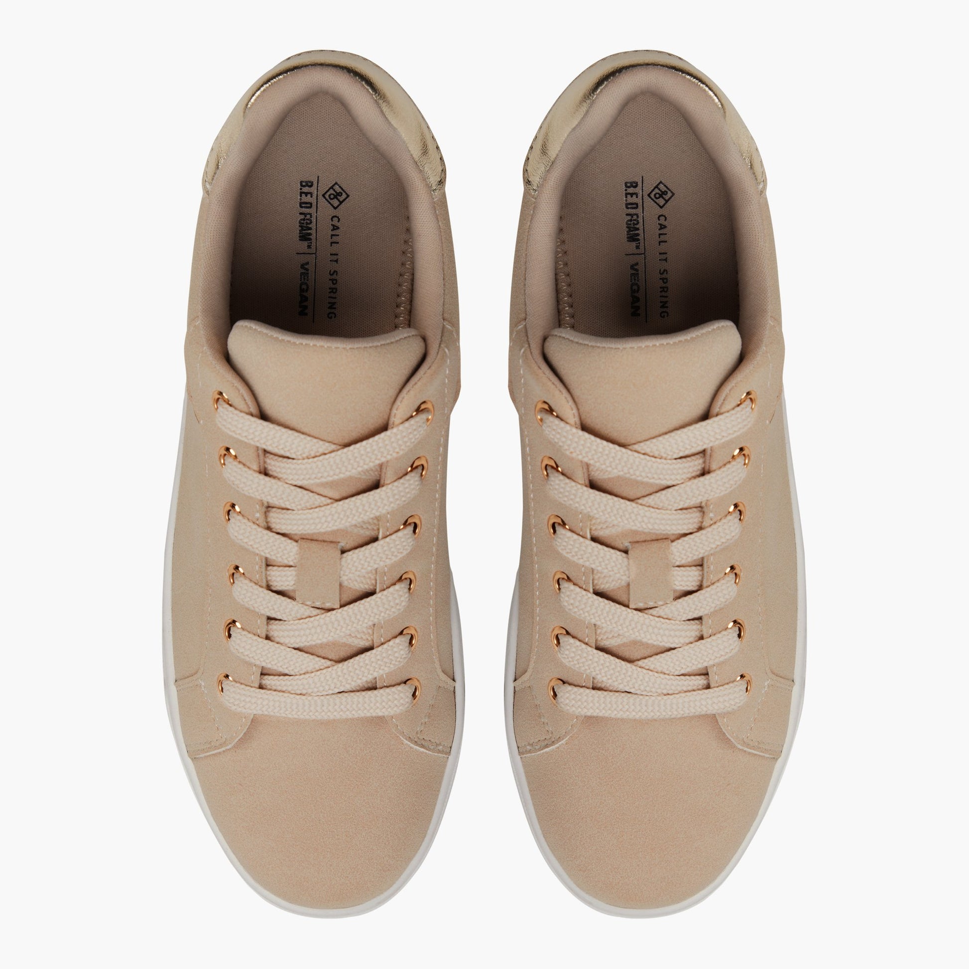 Test FR:Top-down view of the Rose clair Tarynn Sneakers