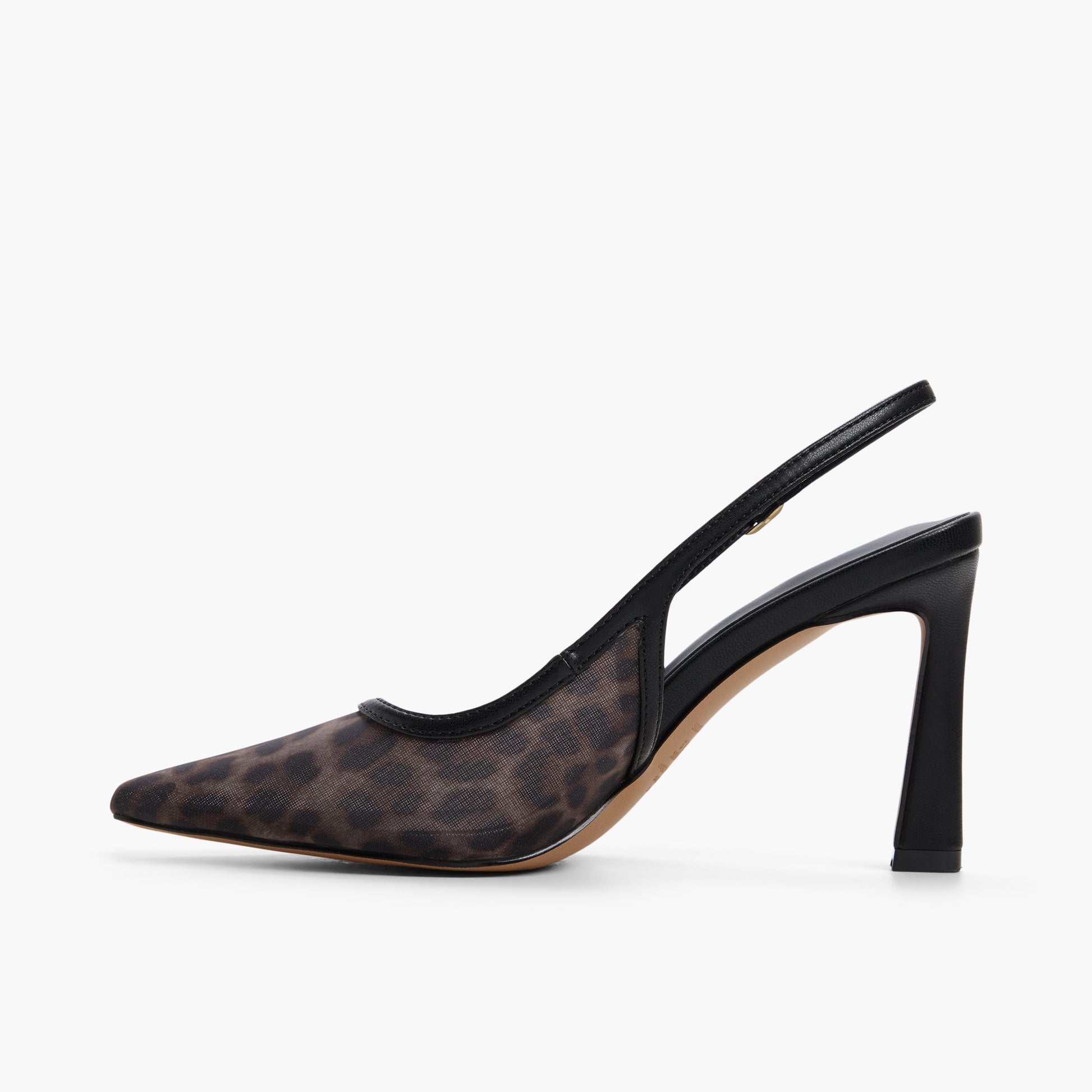 Vue latérale de Brun Chiicago Talons hauts à bride arrière