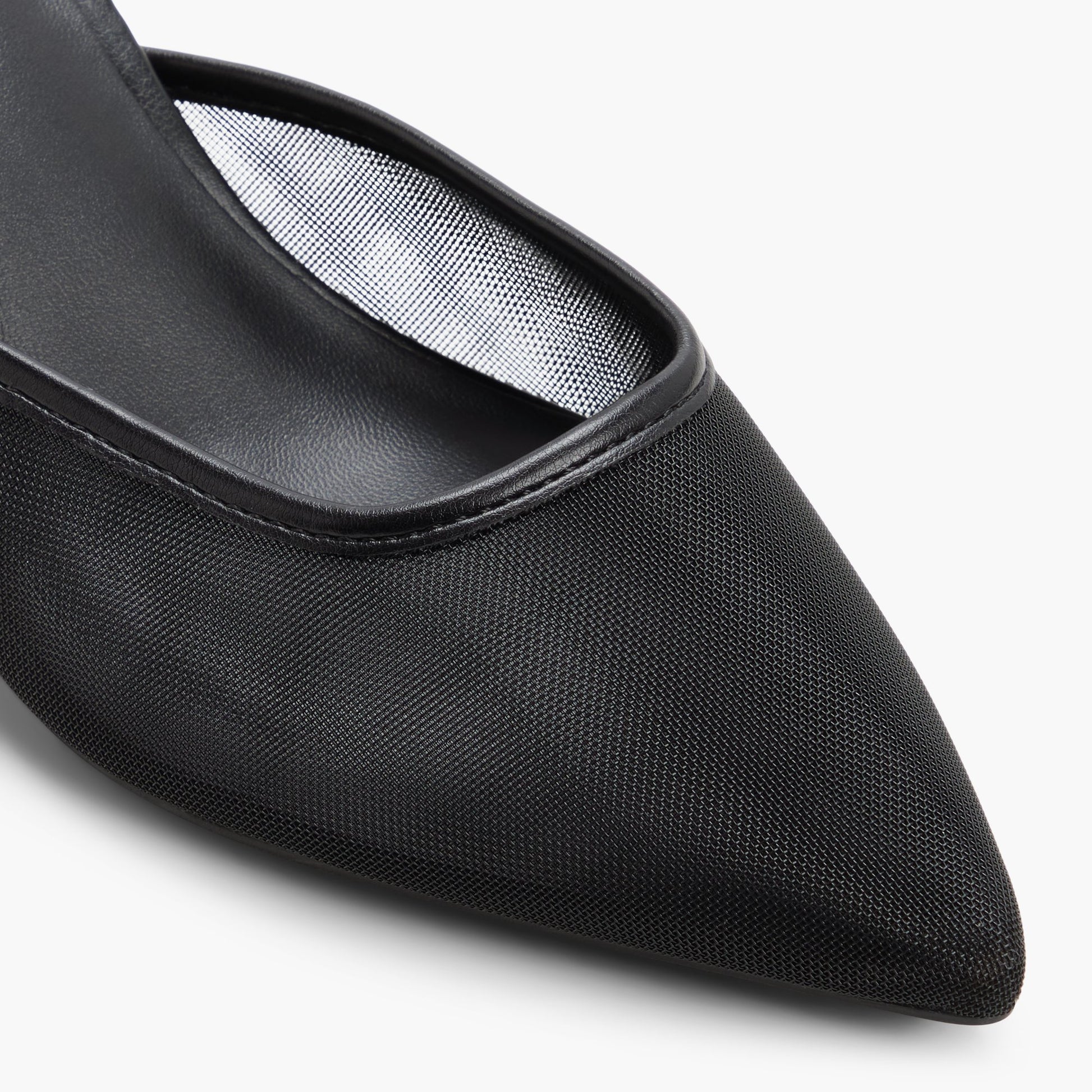 Close-up of the Black Era Kitten Heel Mules