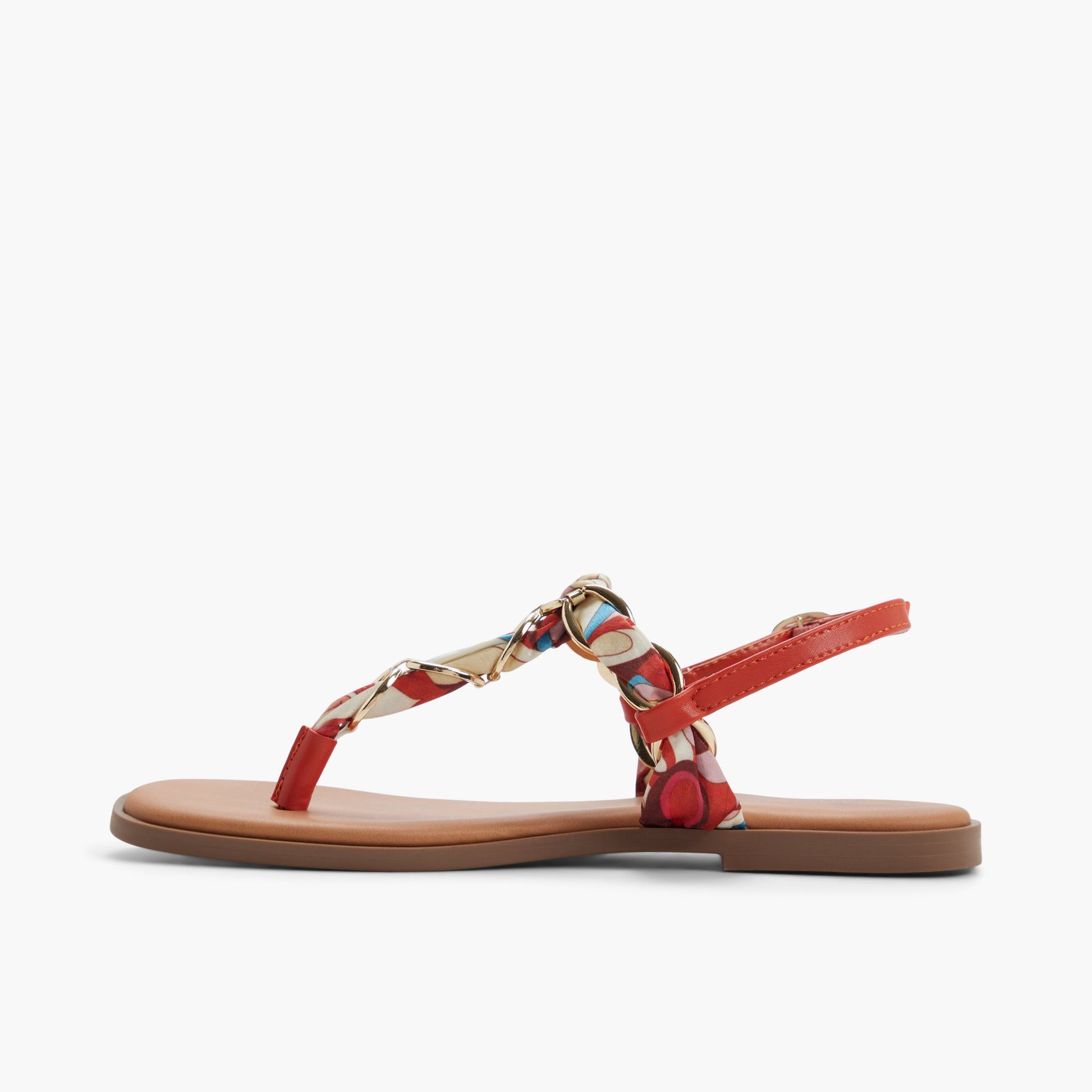 Vue latérale de Orange Ravennaa Sandales tongs