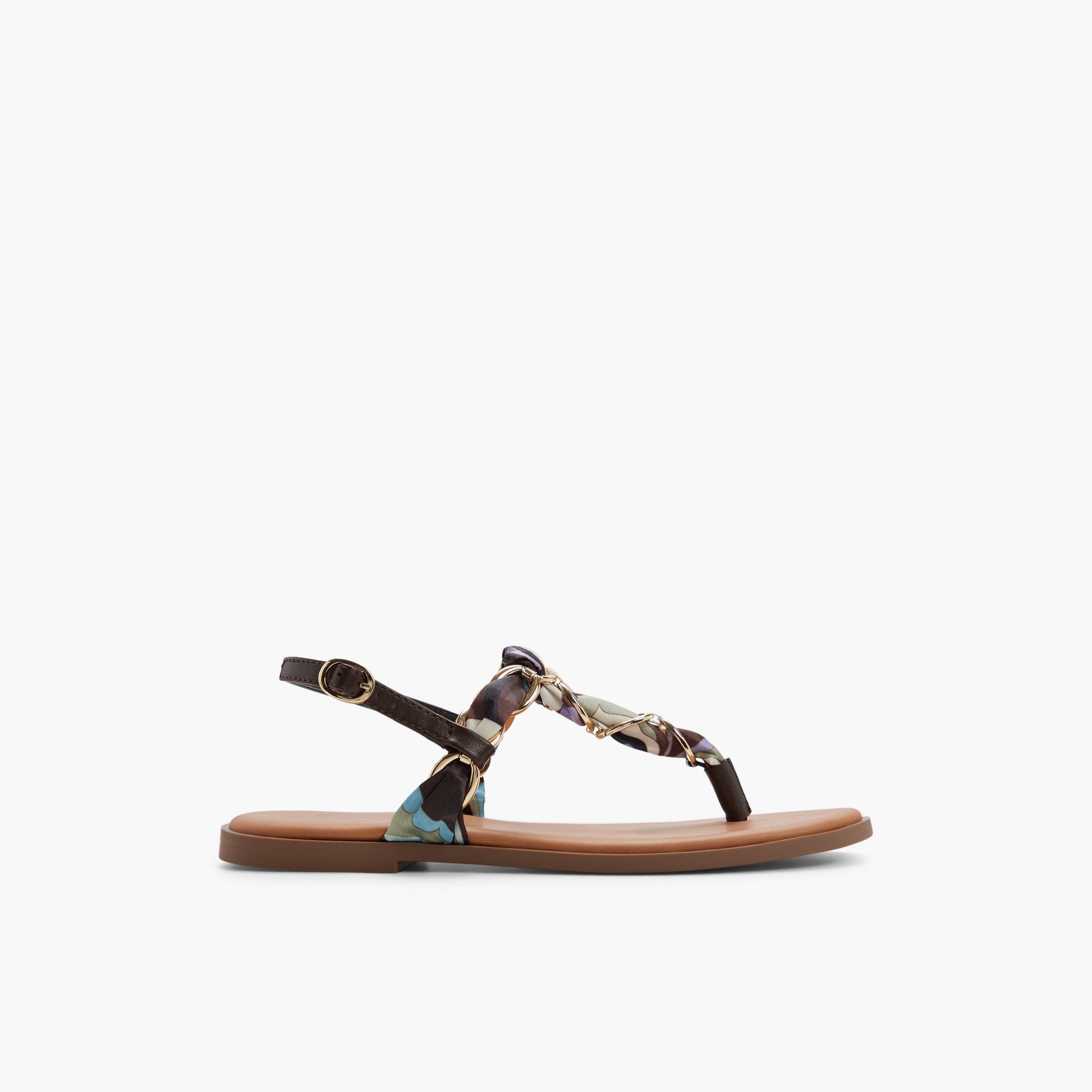 Vue principale de Brun foncé Ravennaa Sandales tongs pour Femmes