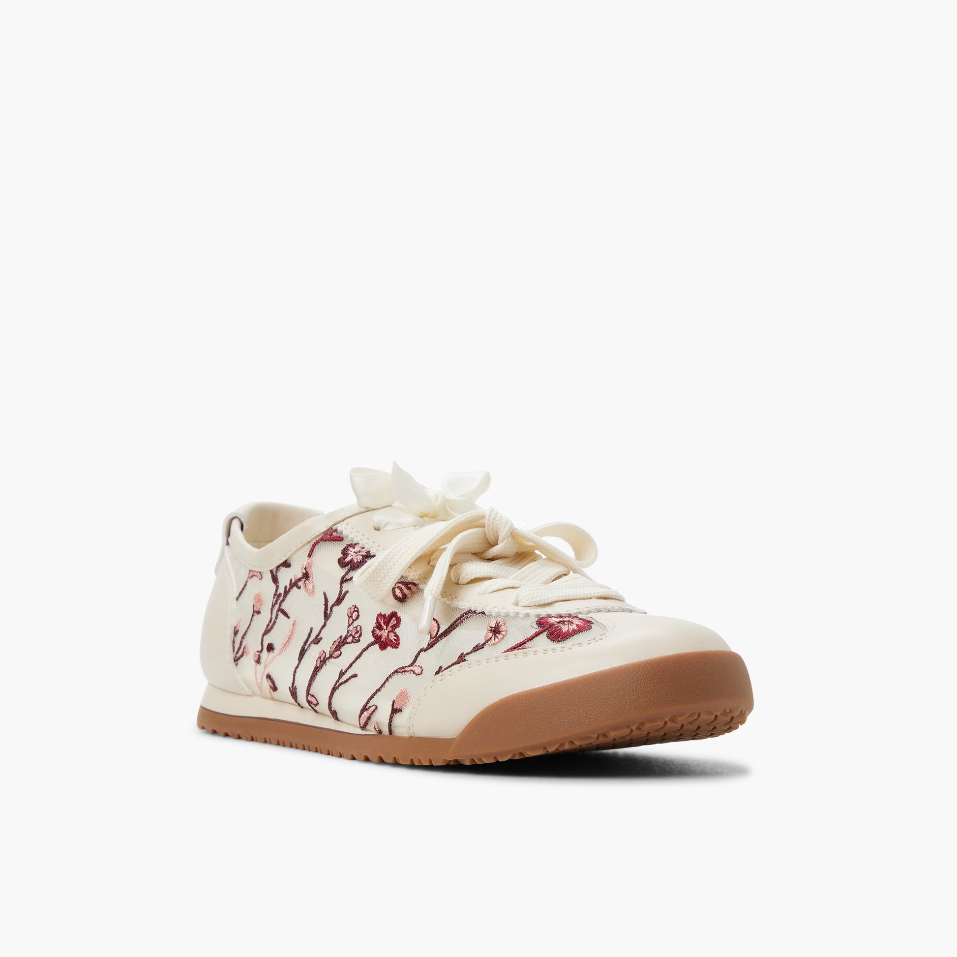 Three-quarter angle of Other beige Beaa Low-top Sneakers's front side