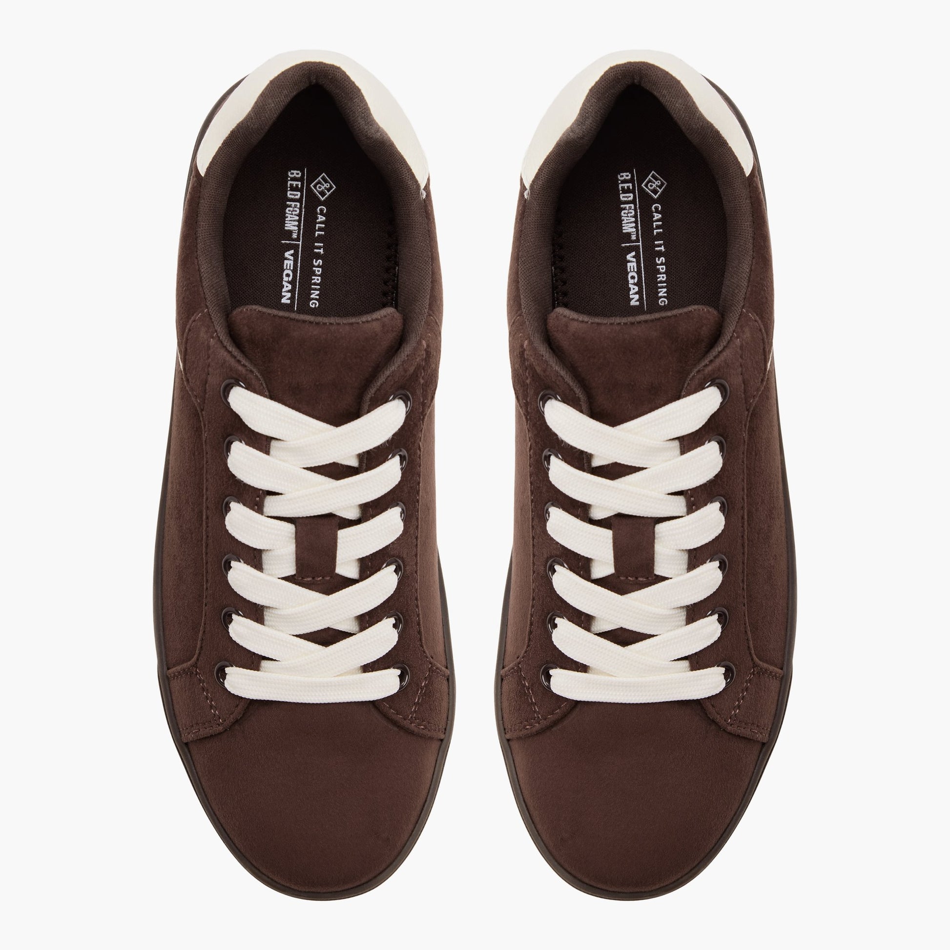 Test FR:Top-down view of the Brun foncé Tarynn Sneakers
