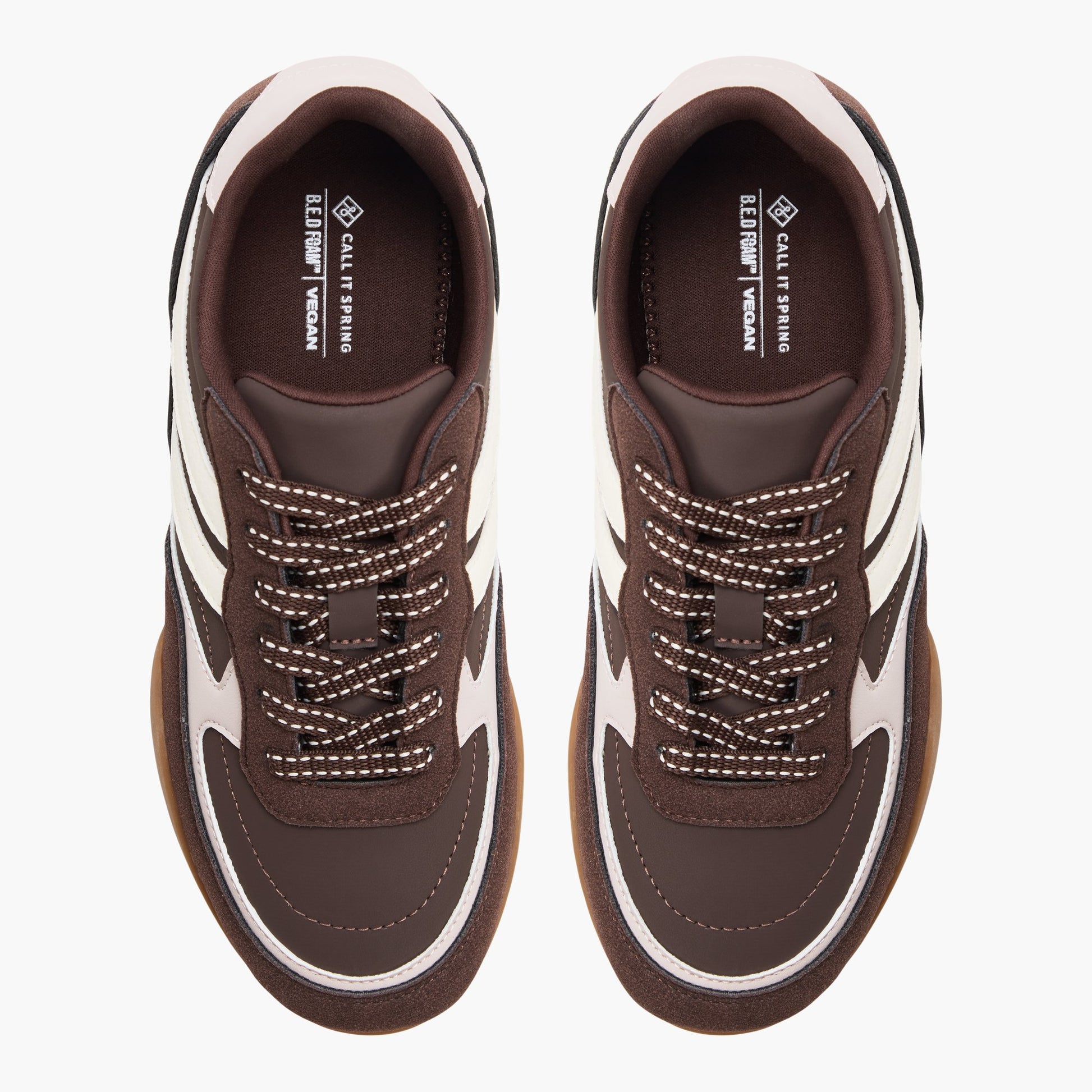 Test FR:Top-down view of the Brun multicolore Simonne Sneakers