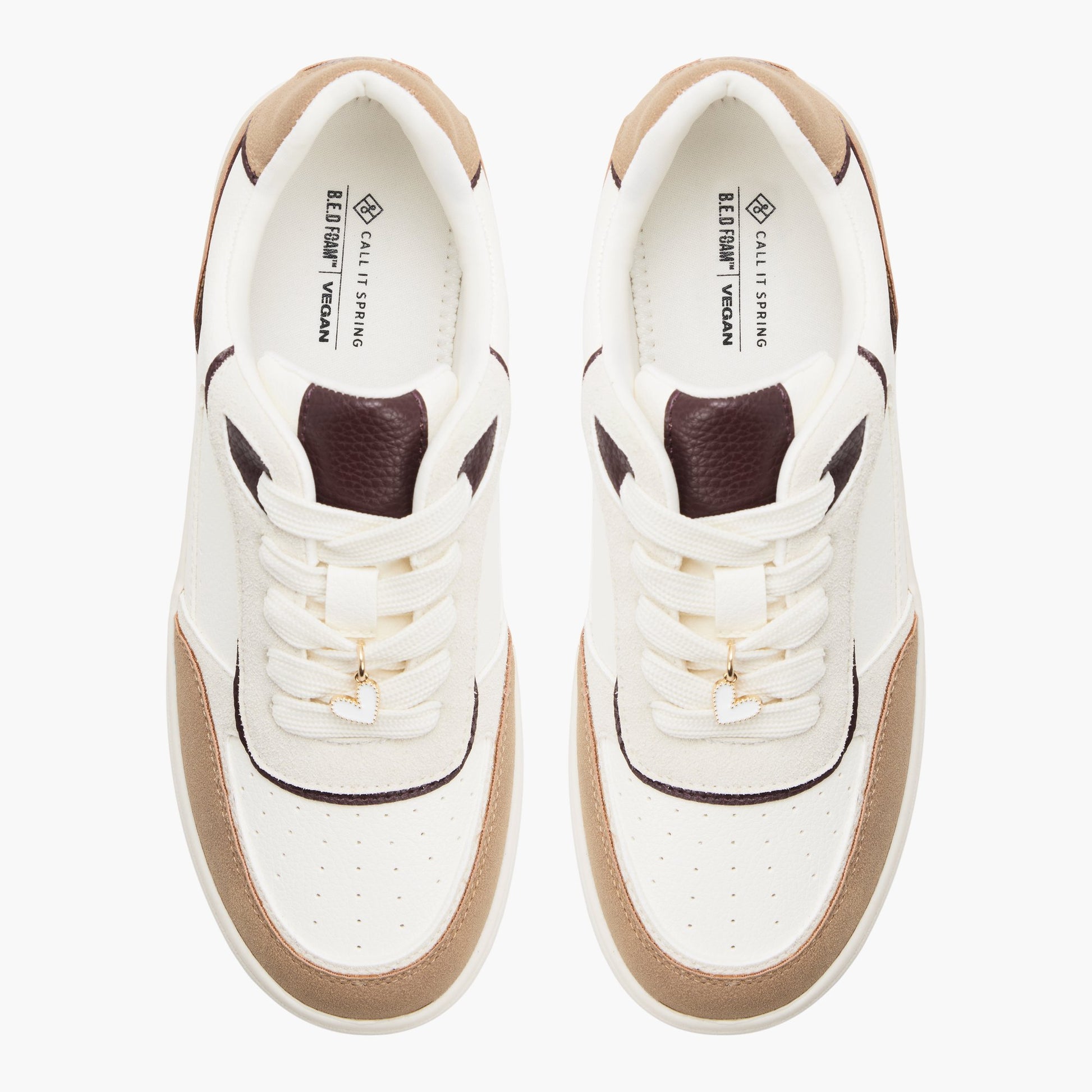 Test FR:Top-down view of the Beige multicolore Freshy Sneakers