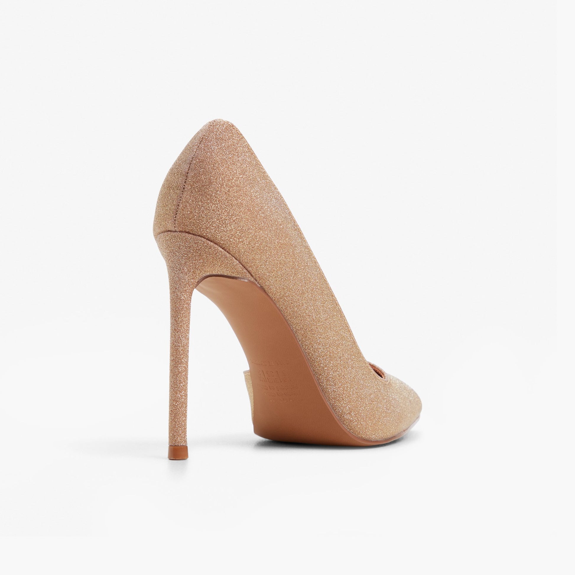 Three-quarter angle of Bronze Mesmerize High Heel Pumps's back side