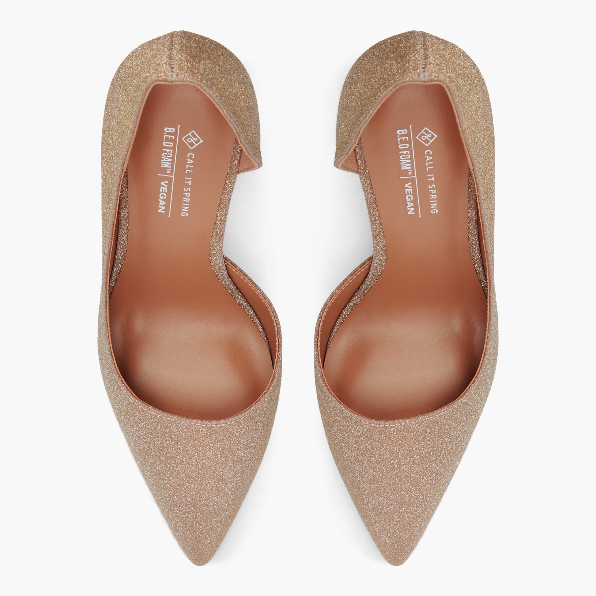 Top-down view of the Bronze Mesmerize High Heel Pumps