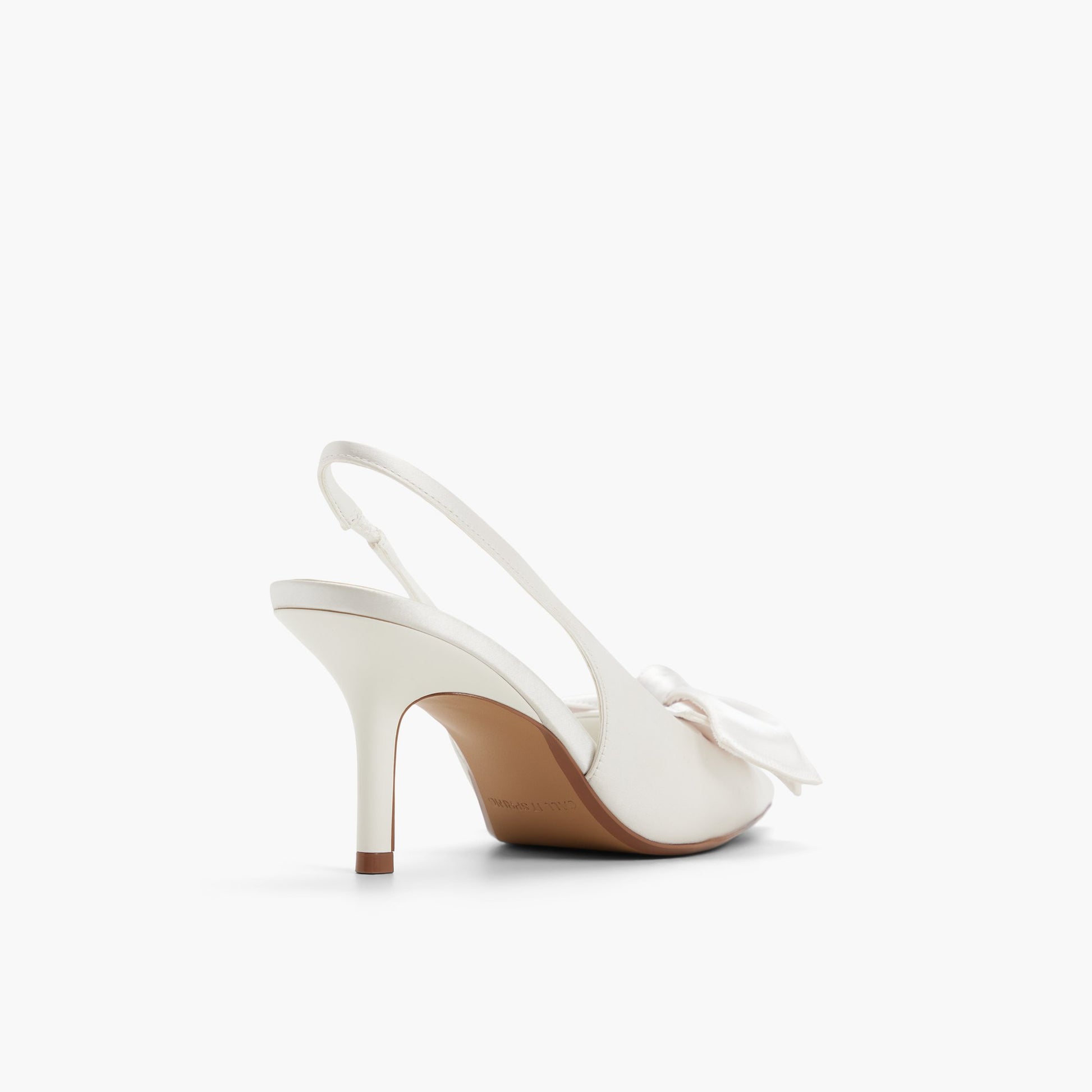 Test FR:Three-quarter angle of Ivoire Atheena Talons à bride arrière's back side