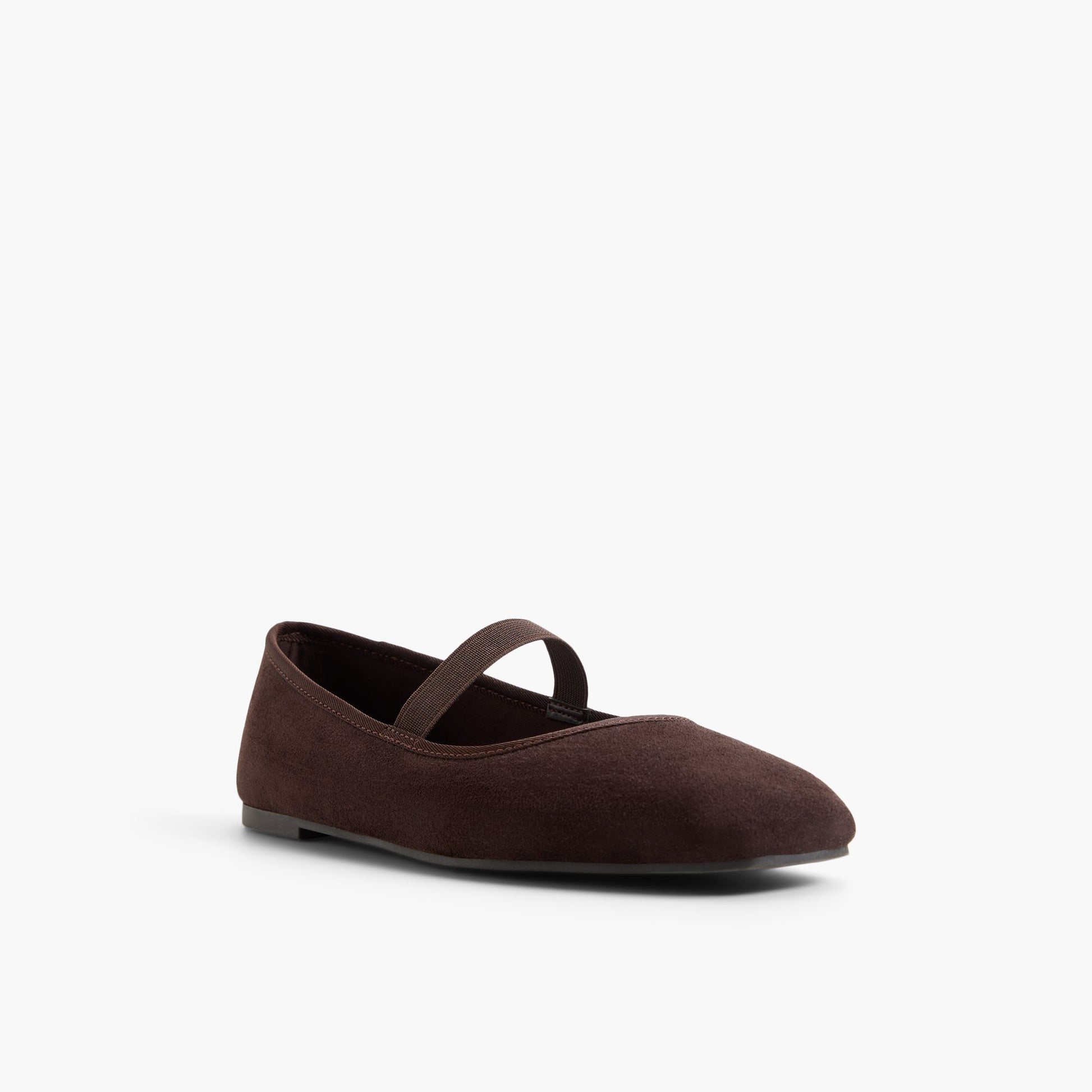 Test FR:Three-quarter angle of Brun foncé Jonnie Mary Janes's front side