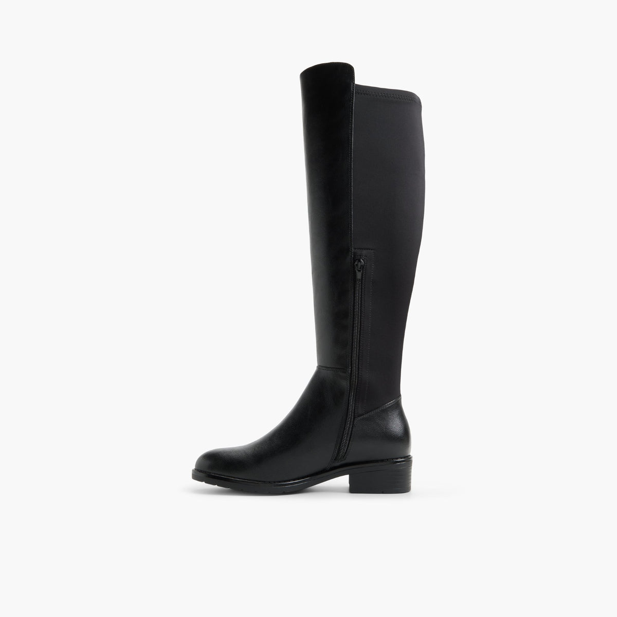 Vue latérale de Noir Elodyy Bottes hautes