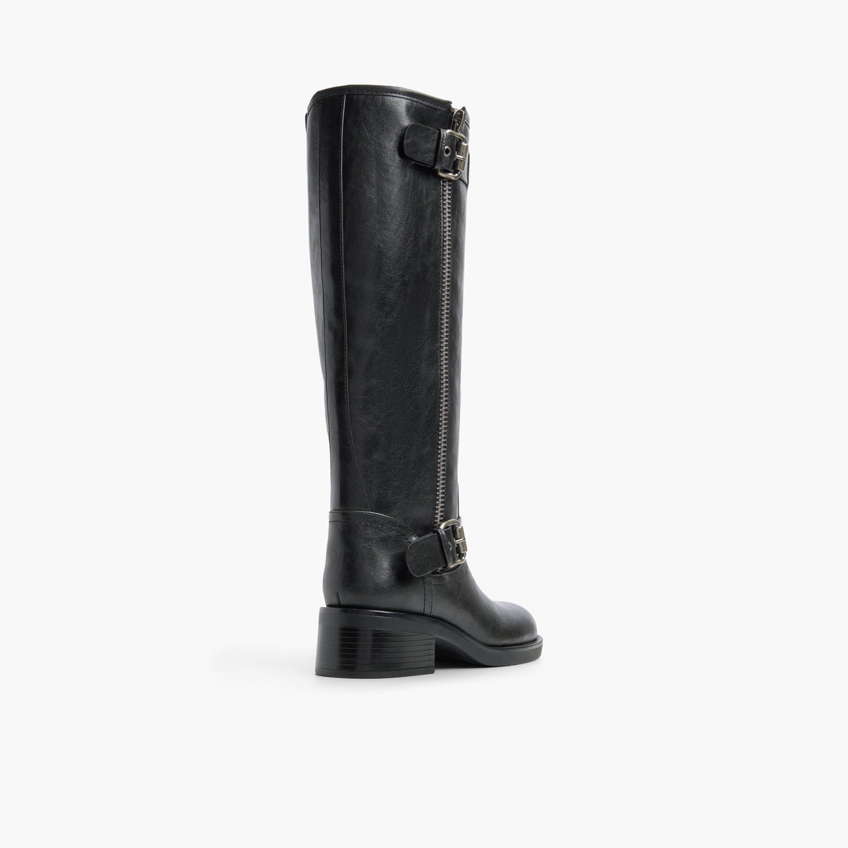 Angle de trois quarts de l'arrière de Noir Ilyane Bottes hautes