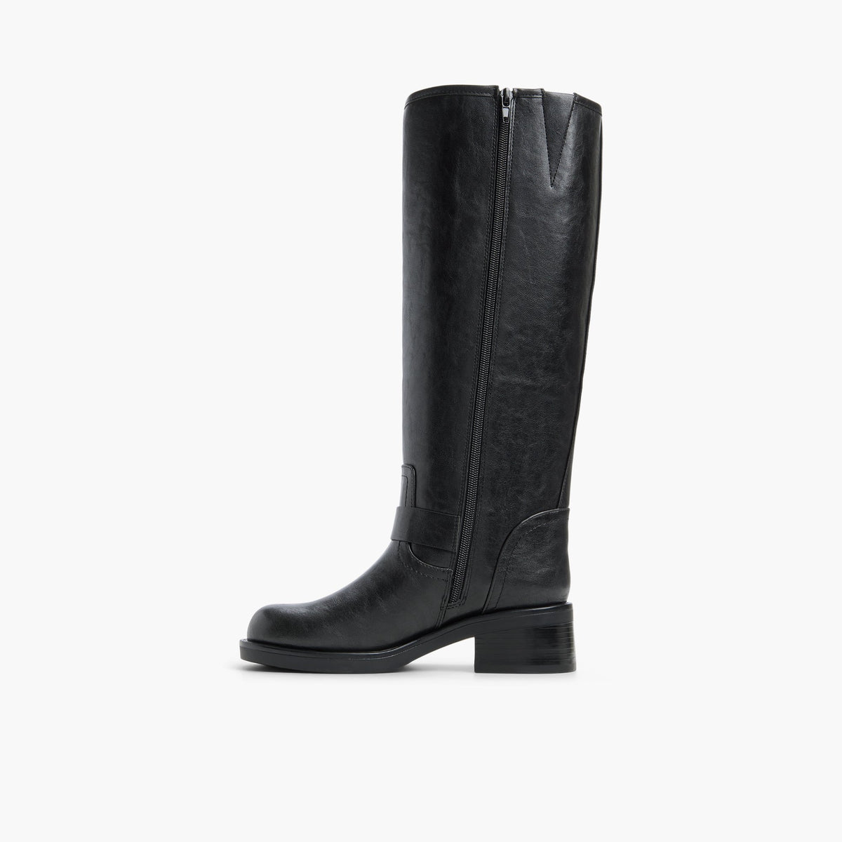 Vue latérale de Noir Ilyane Bottes hautes