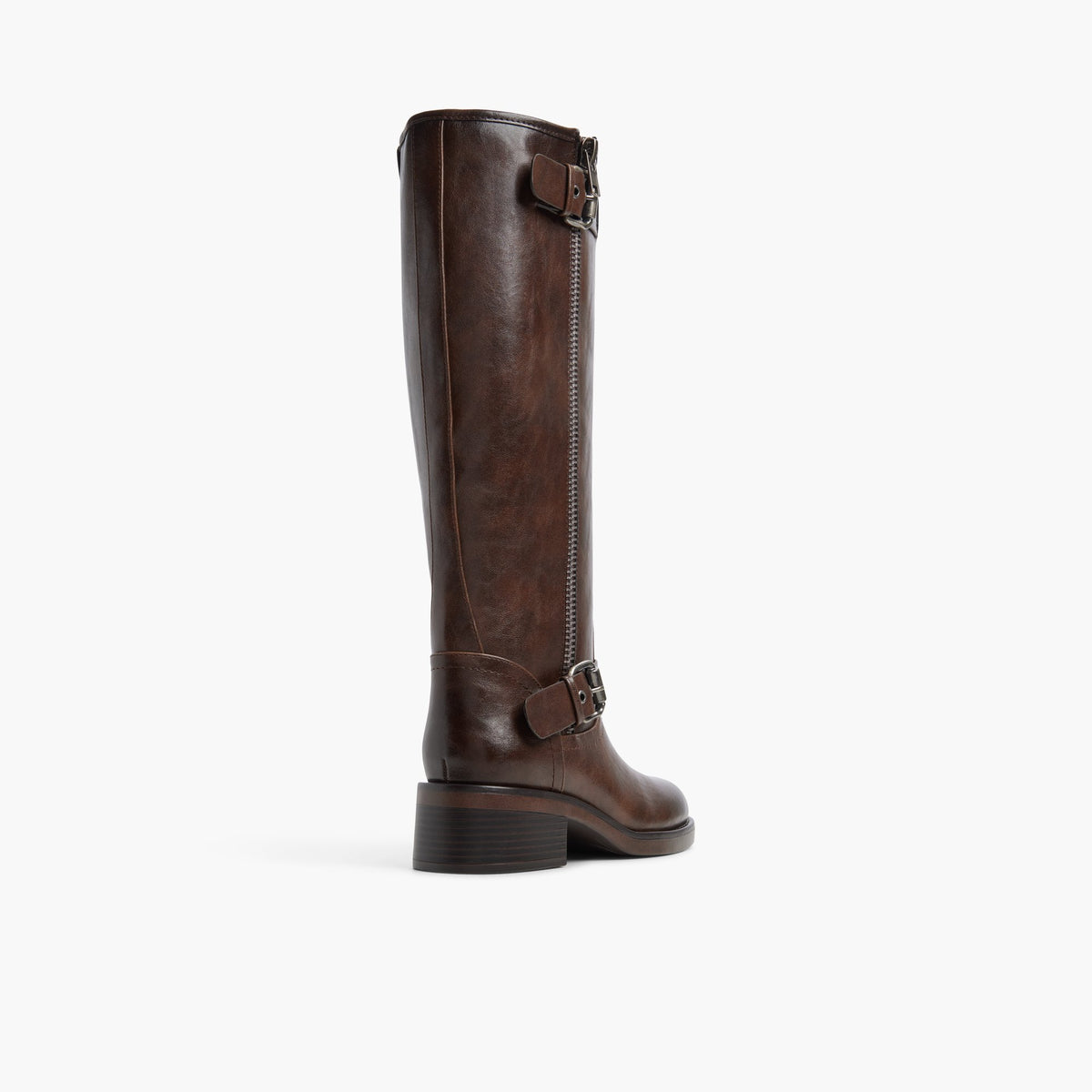 Angle de trois quarts de l'arrière de Brun foncé Ilyane Bottes hautes