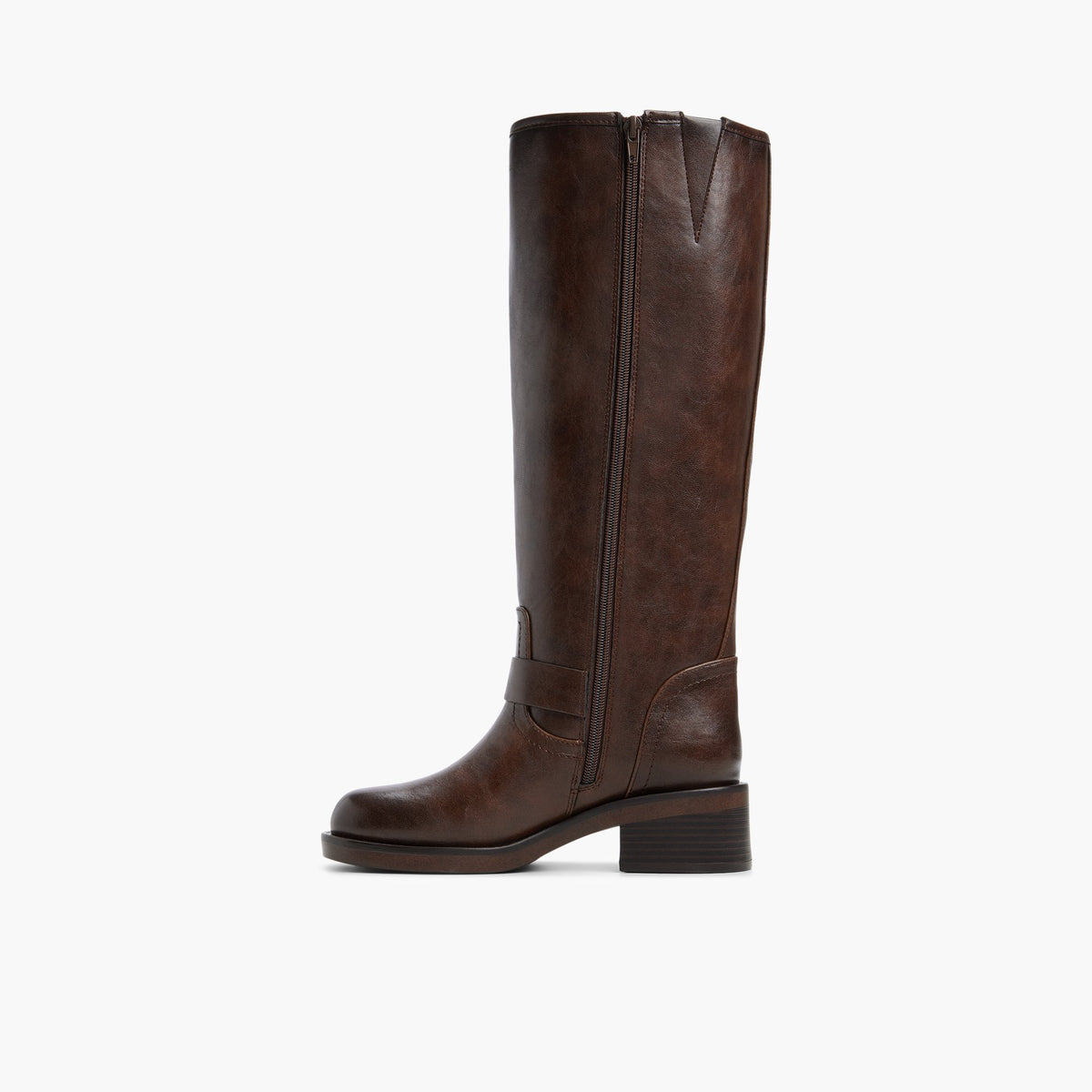 Vue latérale de Brun foncé Ilyane Bottes hautes