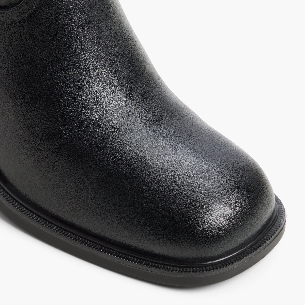 Close-up of the Black Kirae Knee-High Boots