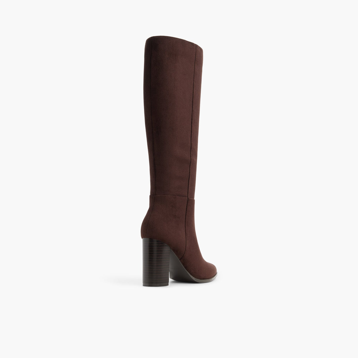 Three-quarter angle of Dark brown Riiva Knee-High Boots's back side