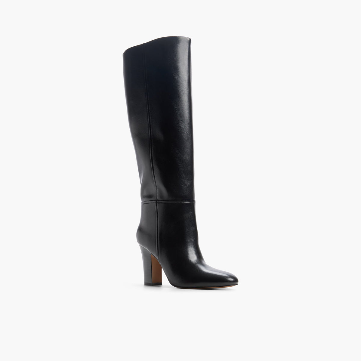 Three-quarter angle of Black Nyelle Knee-High Boots's front side