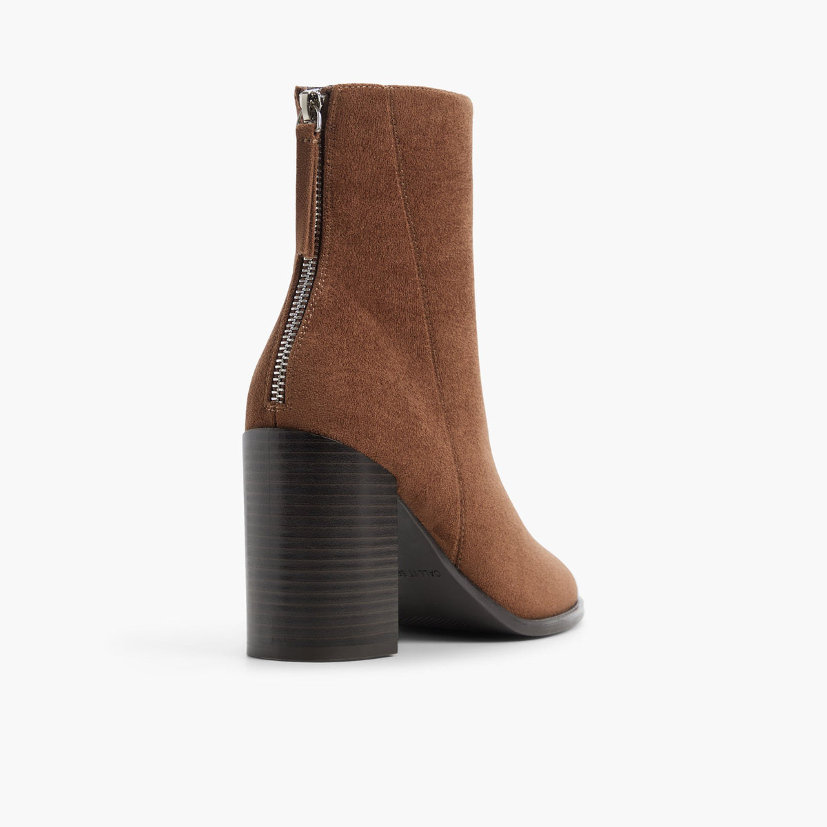 Three-quarter angle of Medium brown Veya Ankle Boots's back side