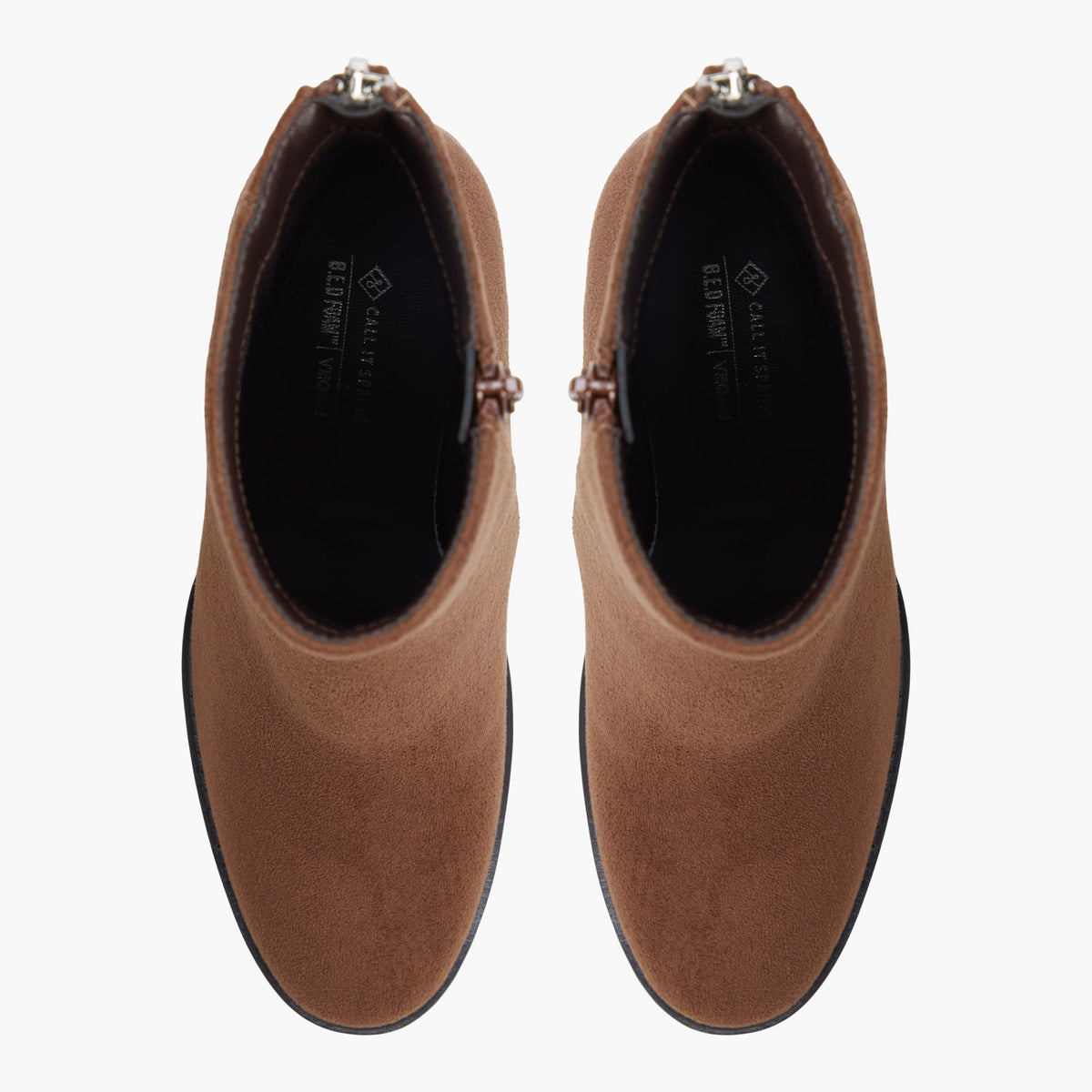 Top-down view of the Medium brown Veya Ankle Boots