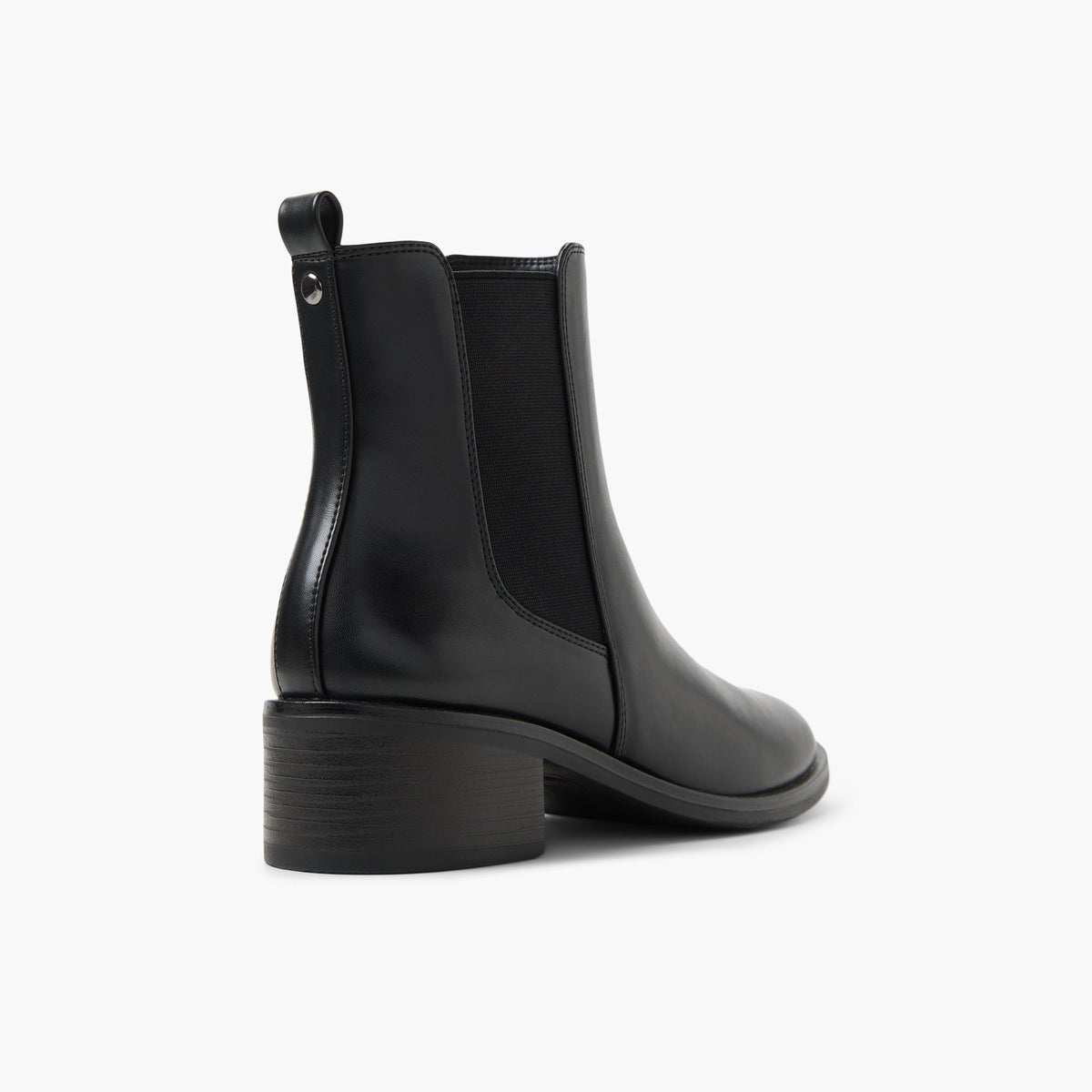 Three-quarter angle of Black Mikaela Chelsea Boots's back side