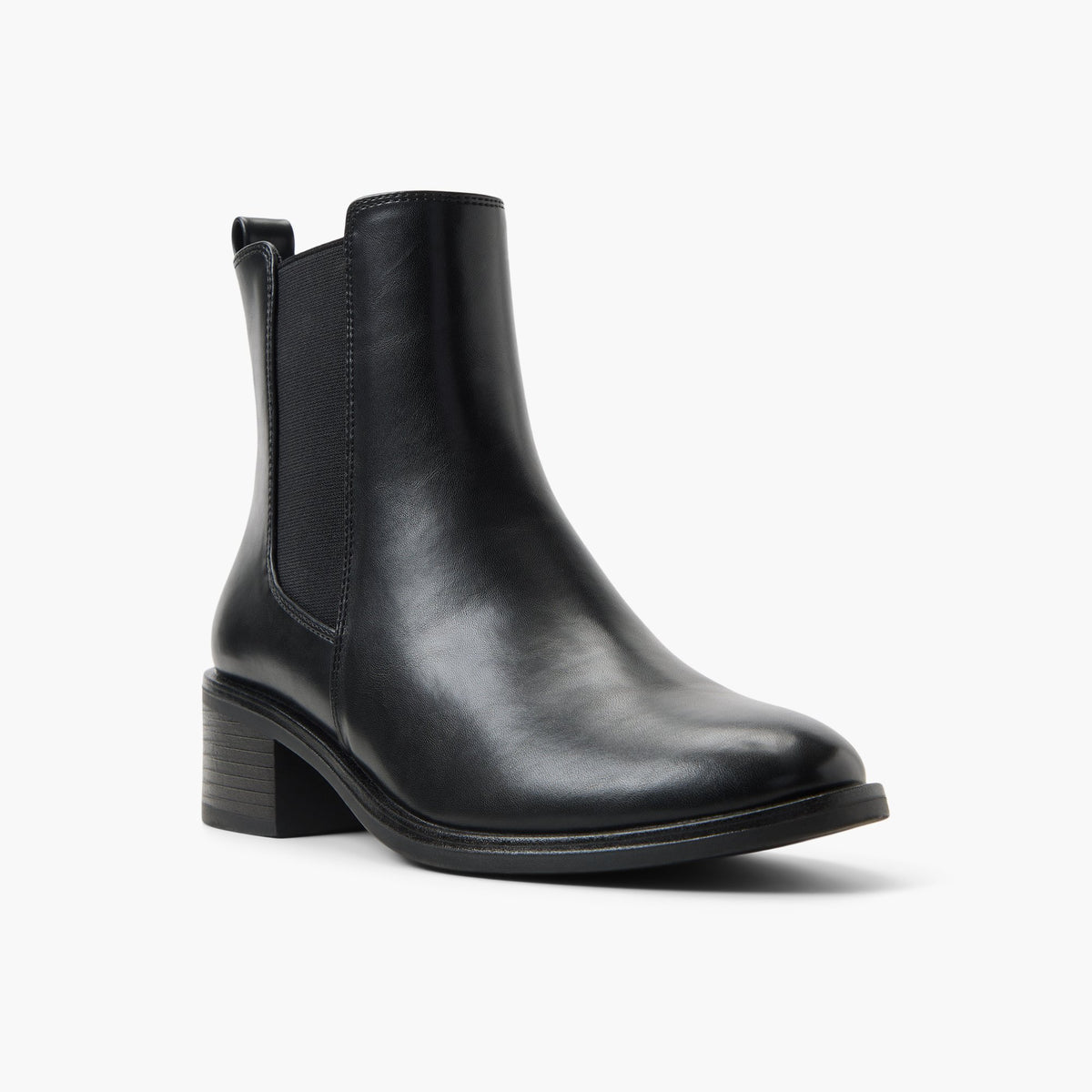 Three-quarter angle of Black Mikaela Chelsea Boots's front side