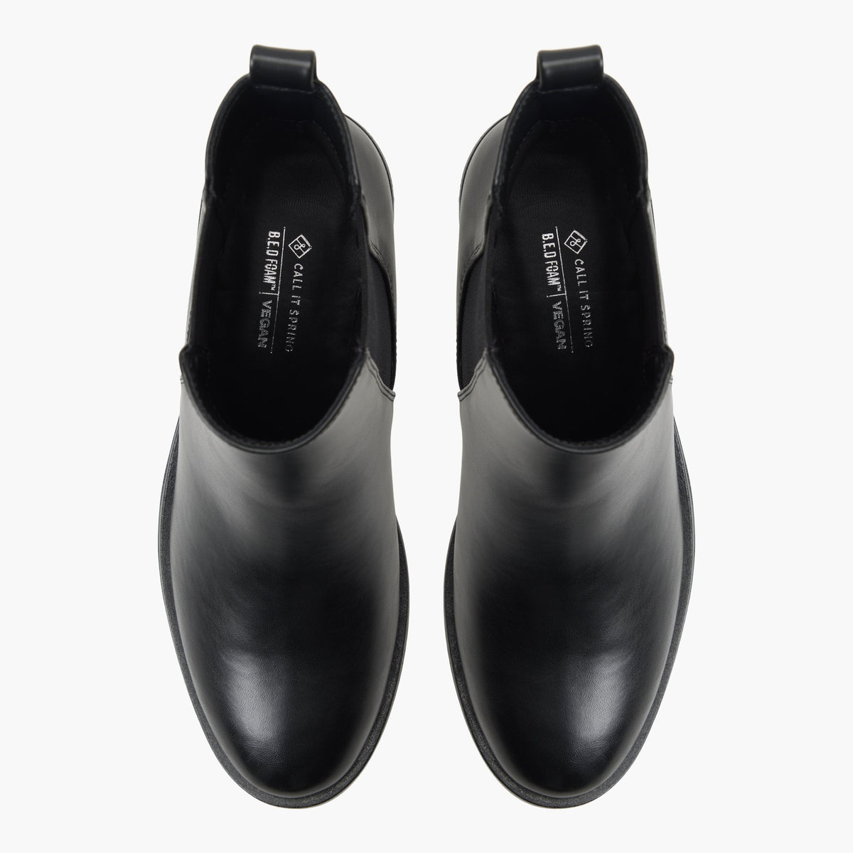 Top-down view of the Black Mikaela Chelsea Boots