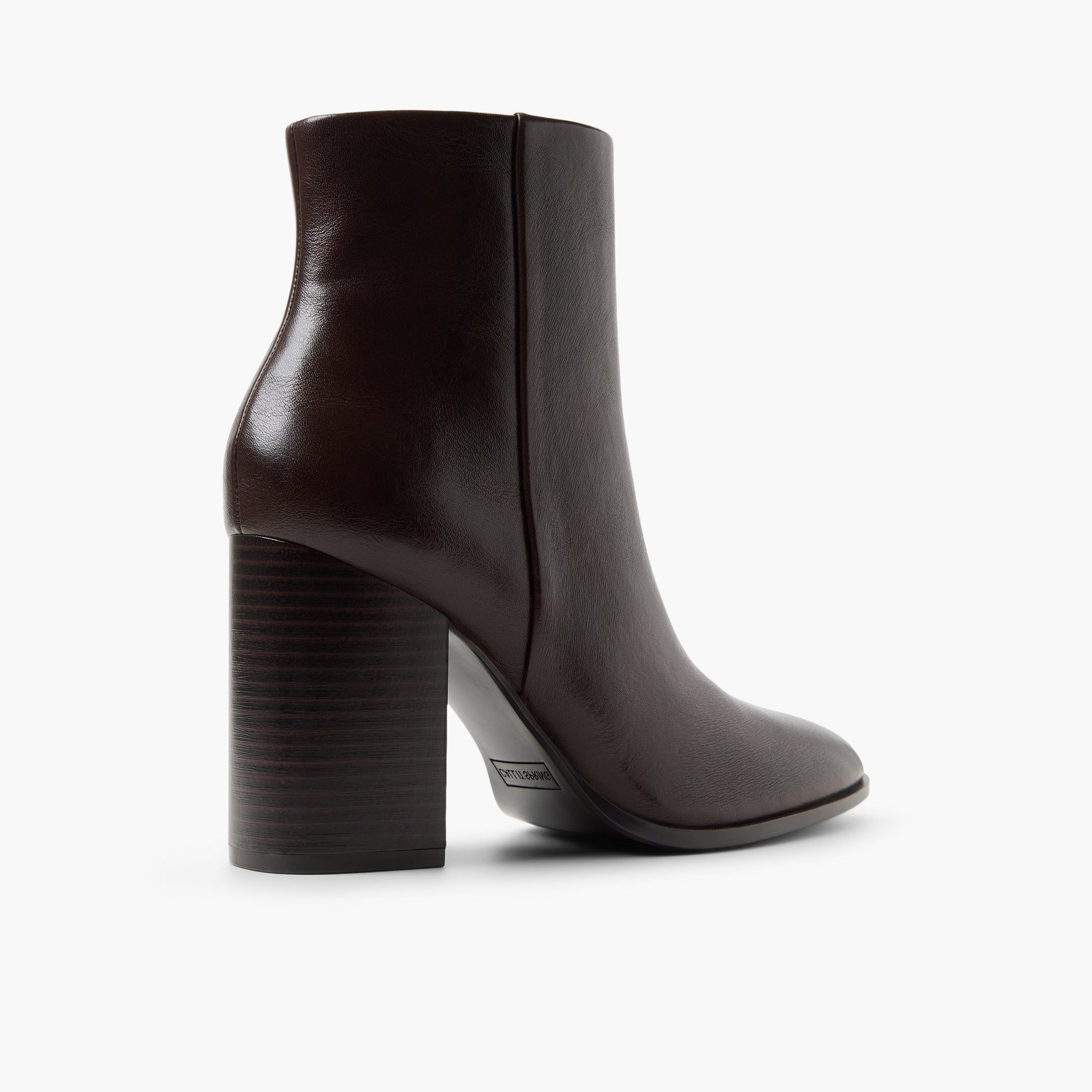 Three-quarter angle of Dark brown Elixa Ankle Boots's back side
